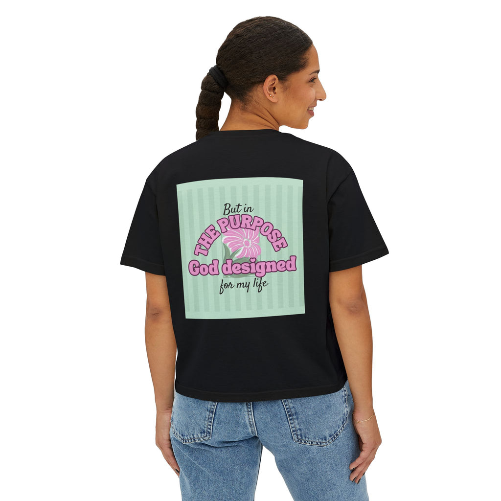 Women’s Retro Boxy Tee — 'My place is not in what this world can give me, But in the purpose God designed for my life'