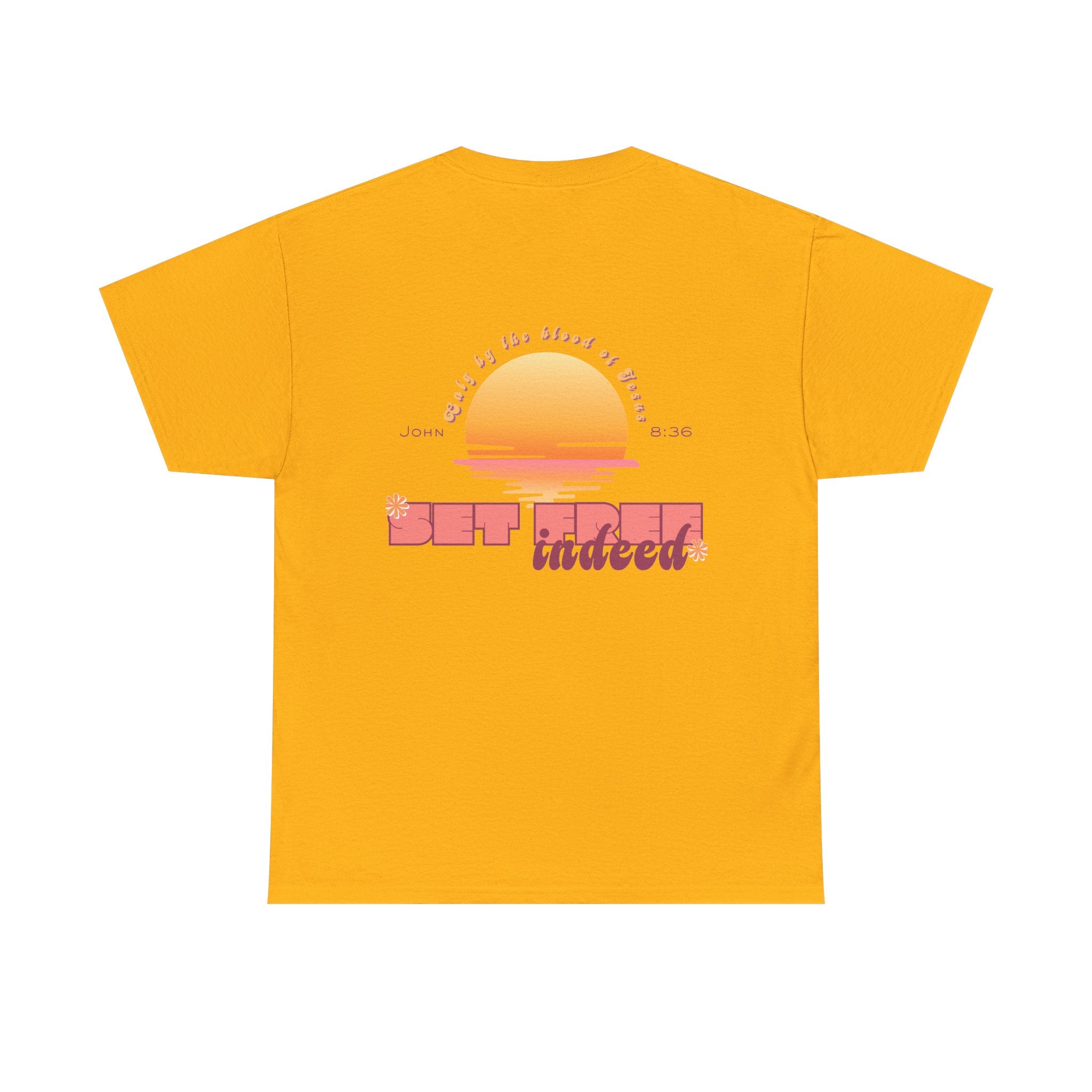 Women's 'Set free indeed' John 8:36- Heavy Cotton Tee