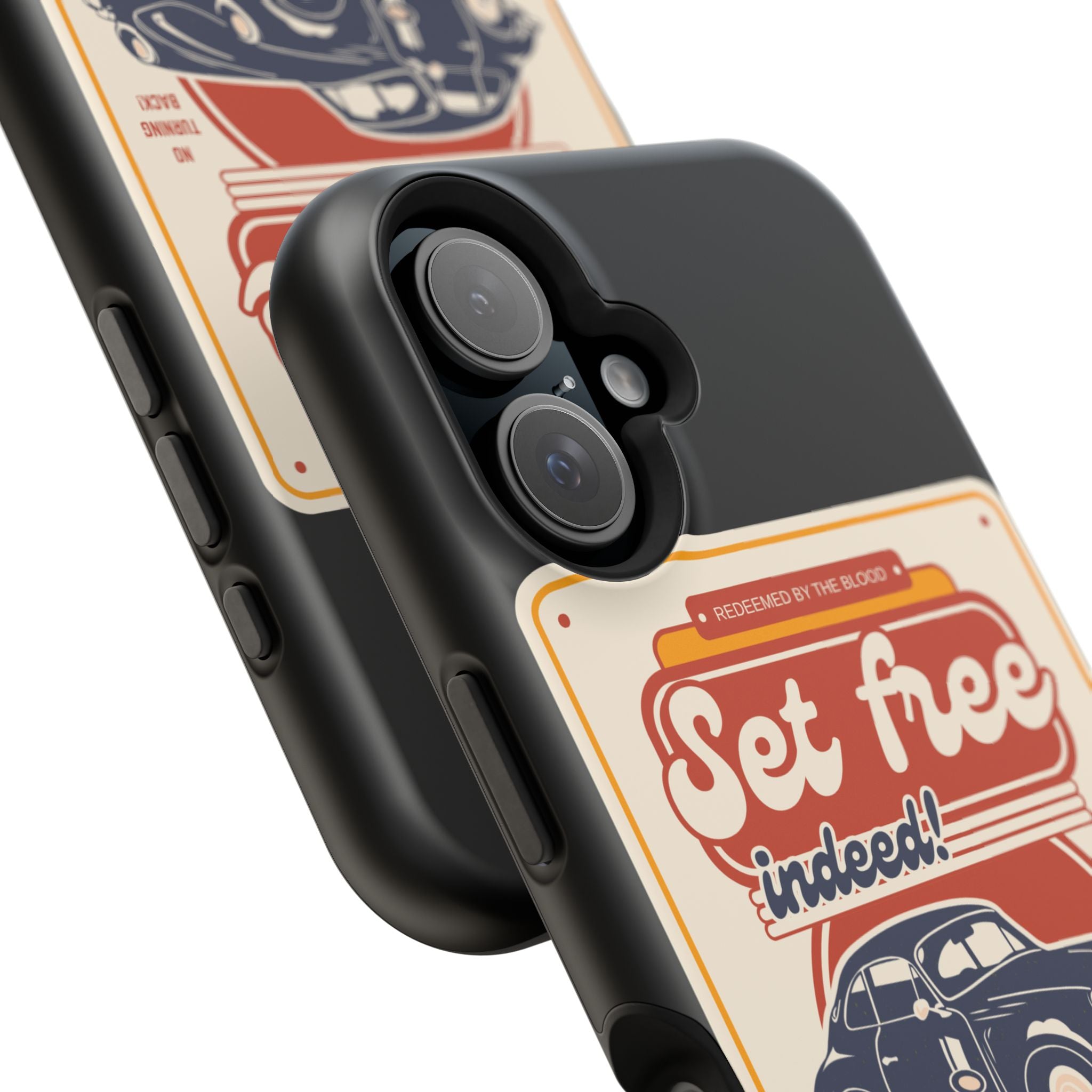 Men's 'Set free indeed' Vintage Graphic Phone Case — Magnetic Impact-Resistant
