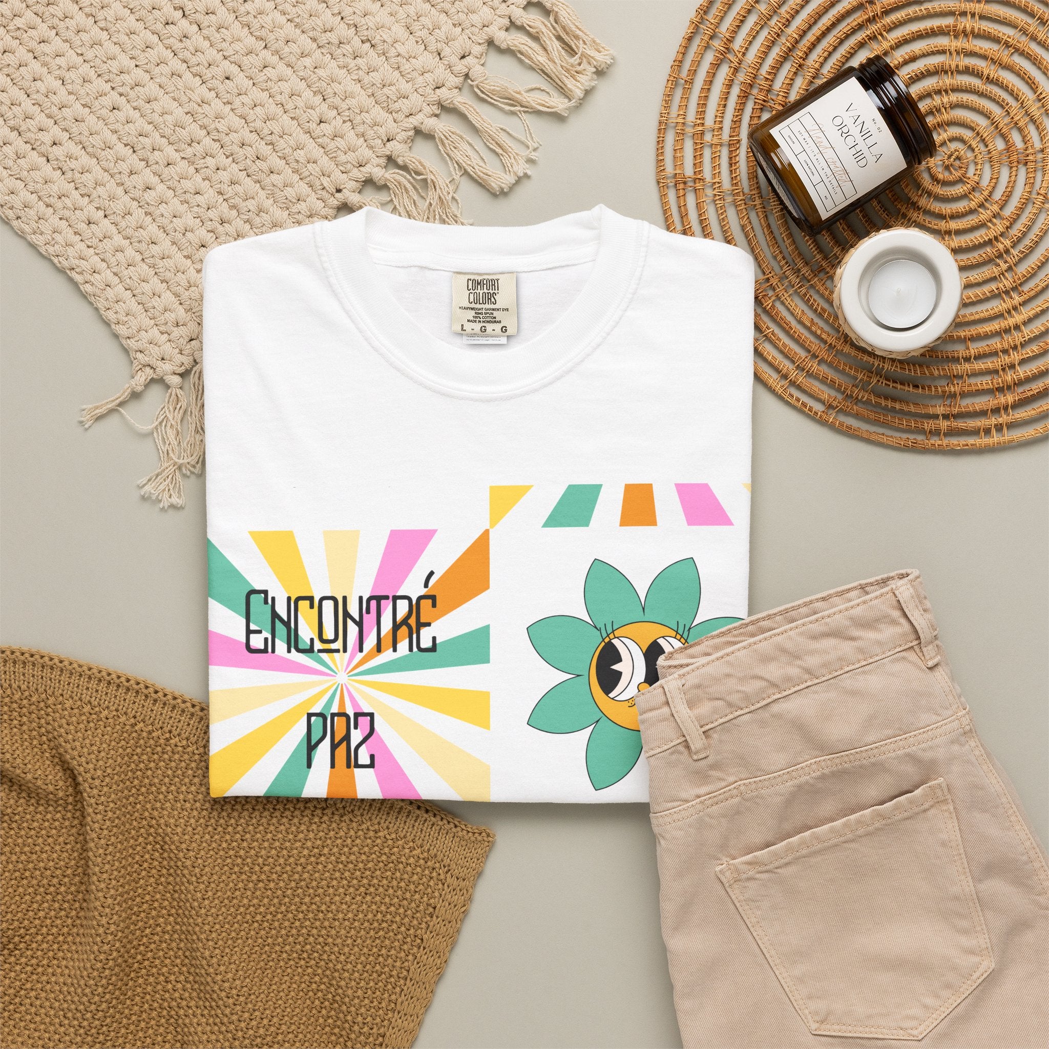Woman's Spanish "Encontré paz en Jesús"- Camisa Retro Español