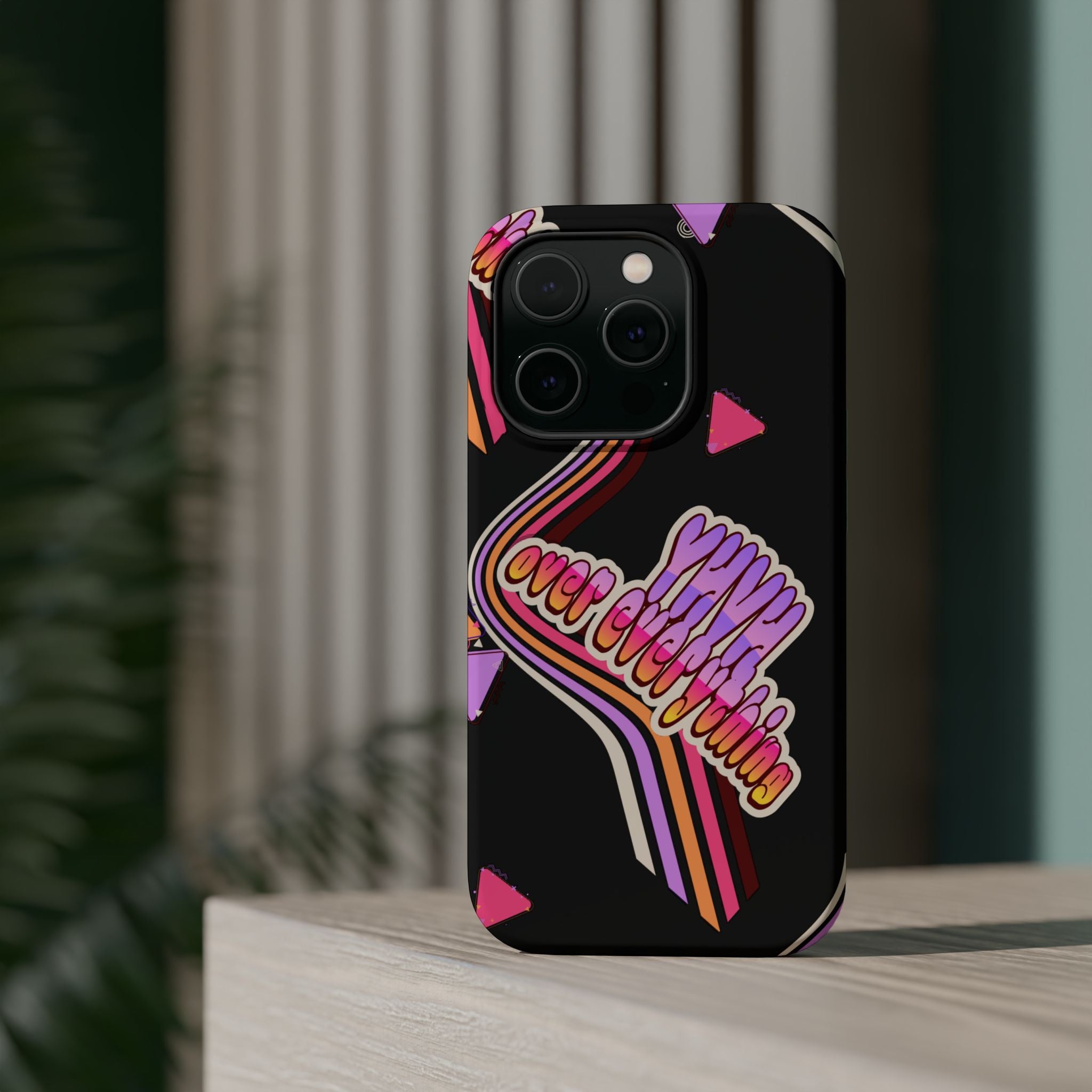 Retro 'YHVH over everything' Magnetic Phone Case — Impact-Resistant Protective Cover