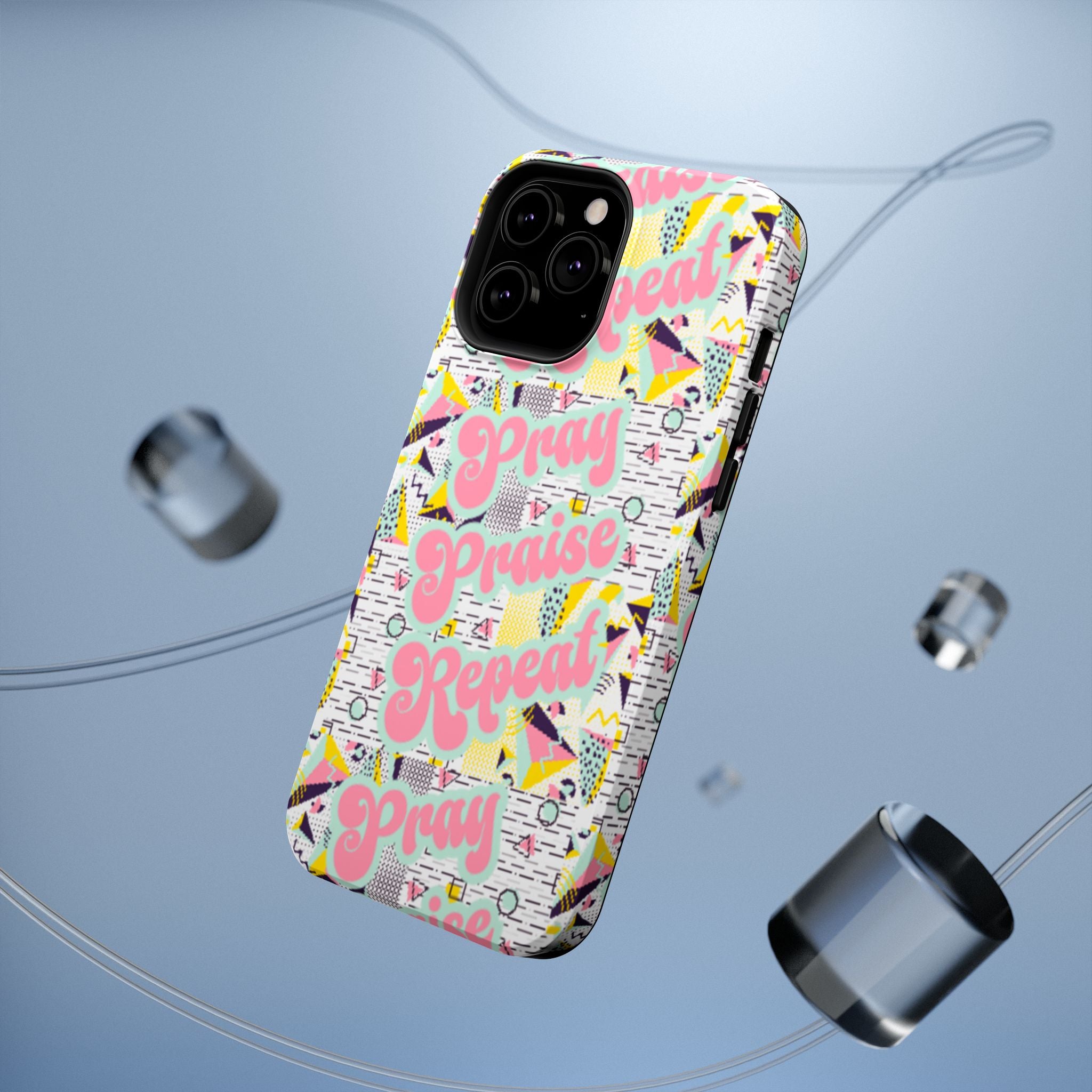 Retro Pray Praise Repeat Women's  Phone Case- Impact-Resistant Cases