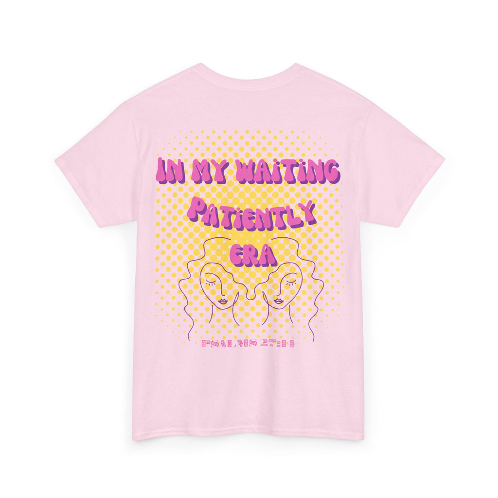 Women's 'In my Waiting Patiently Era' Tee - Yellow Graphic Jersey Short Sleeve