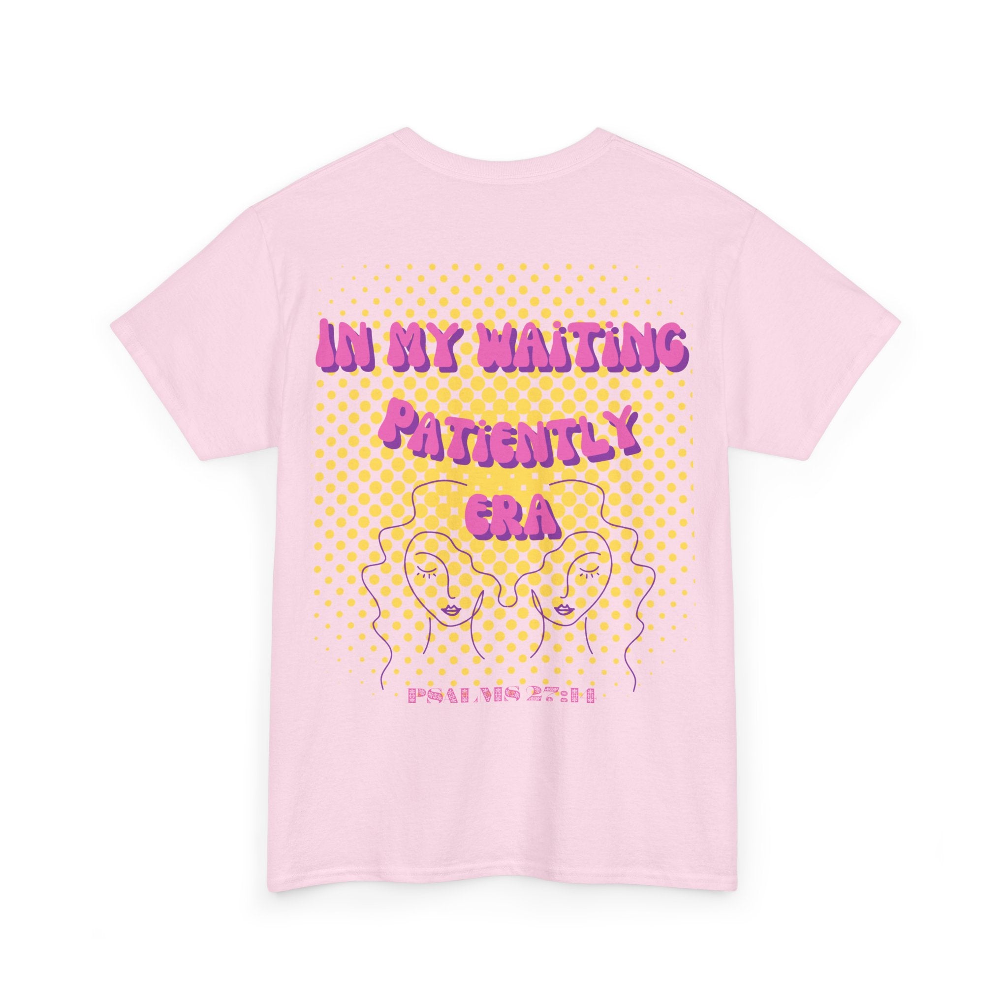 Women's 'In my Waiting Patiently Era' Tee - Yellow Graphic Jersey Short Sleeve