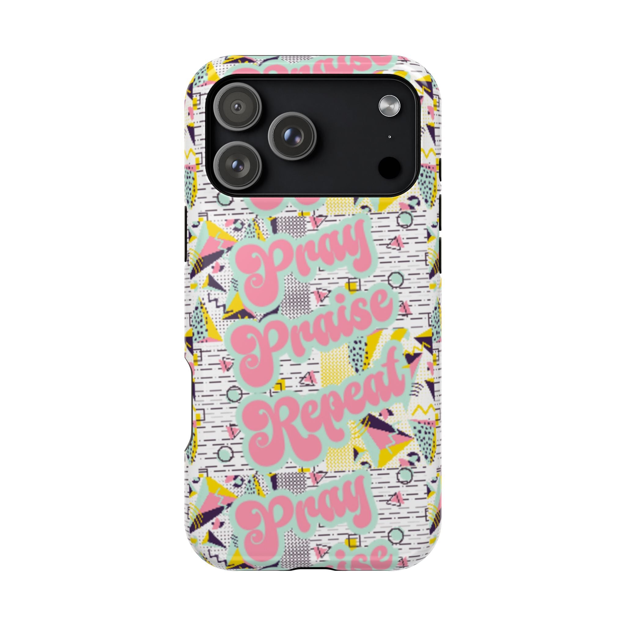 Retro Pray Praise Repeat Women's  Phone Case- Impact-Resistant Cases