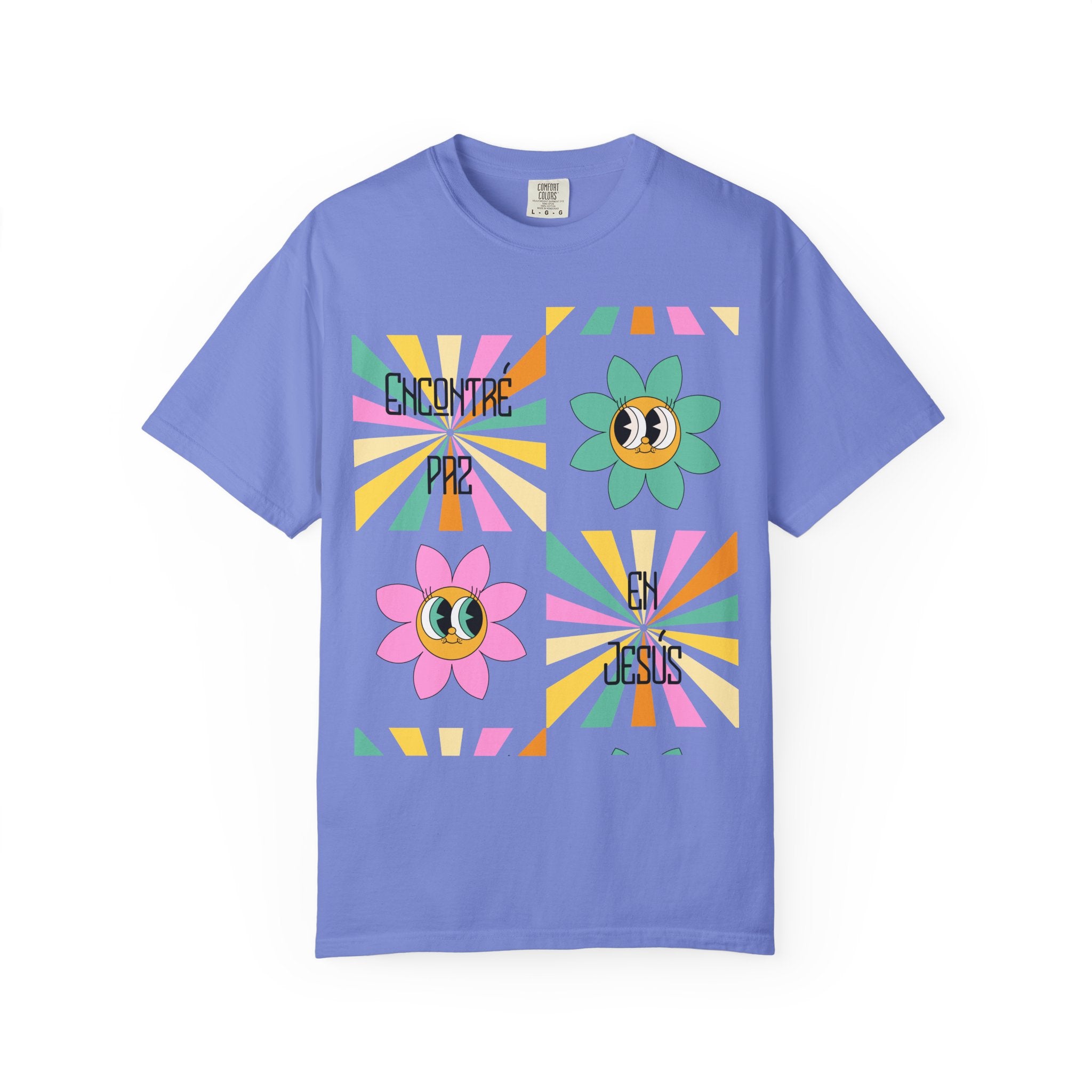 Woman's Spanish "Encontré paz en Jesús"- Camisa Retro Español