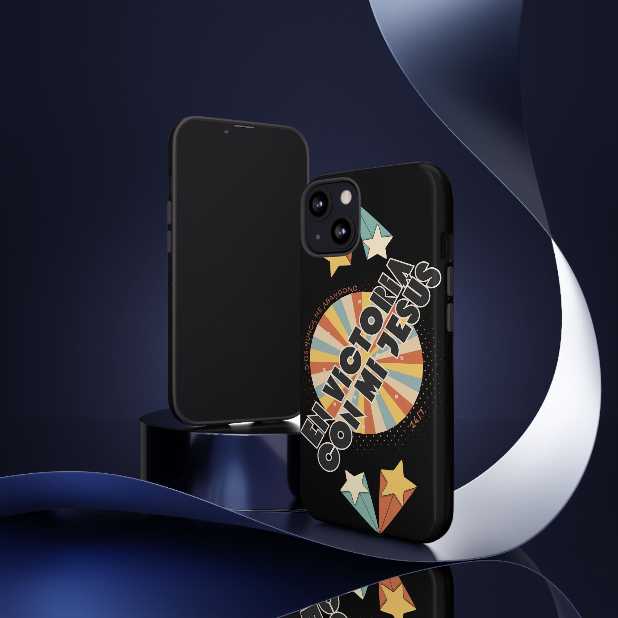 'En Victoria Con Jesús' Retro Protección de telefono