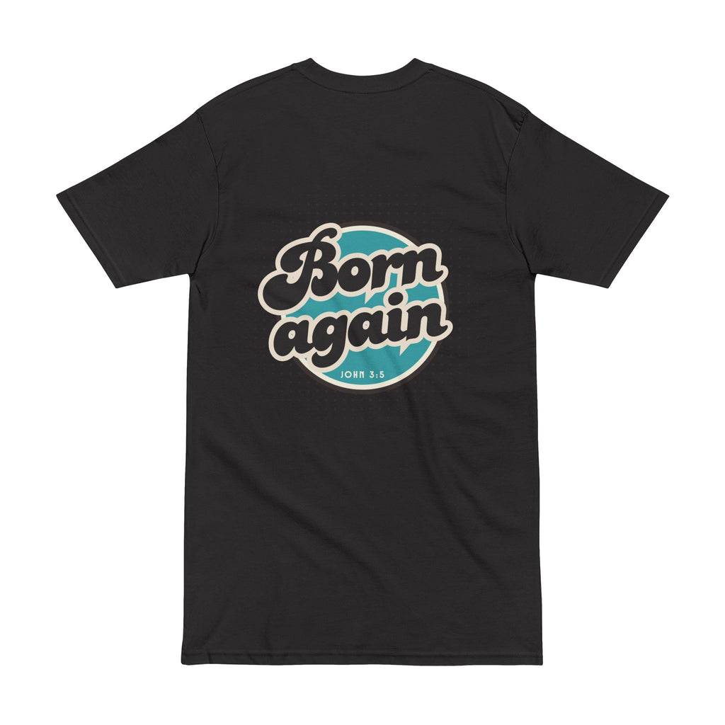 Men's 'Born Again' T-Shirt — Retro Christian Faith Tee (John 3:5)