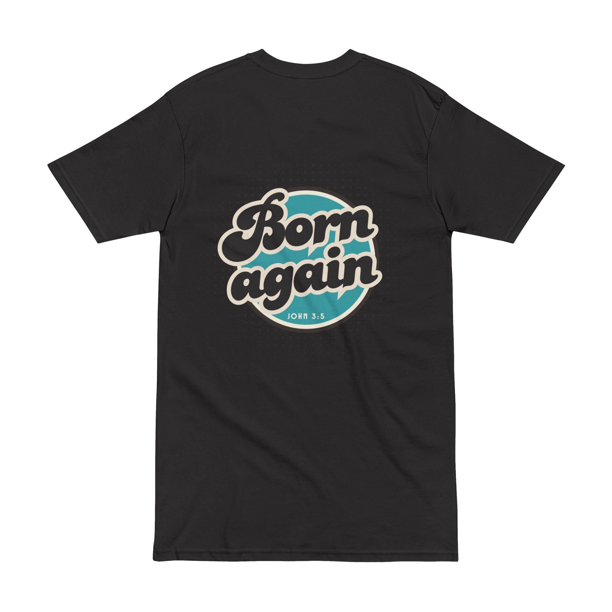 Men's 'Born Again' T-Shirt — Retro Christian Faith Tee (John 3:5)