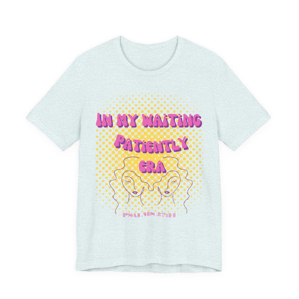 Women's 'In my Waiting Patiently Era' Tee - Yellow Graphic Jersey Short Sleeve