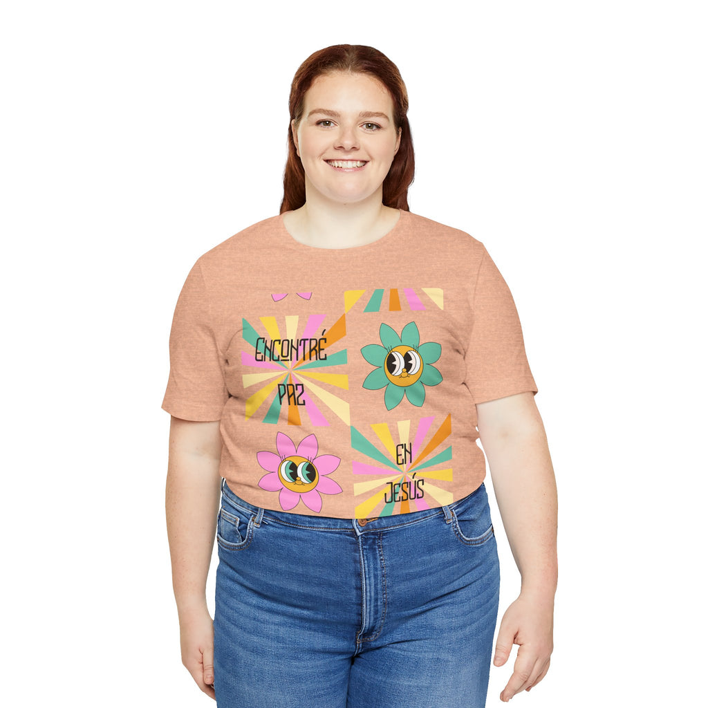 Woman's Spanish "Encontré paz en Jesús"- Camisa Retro Español
