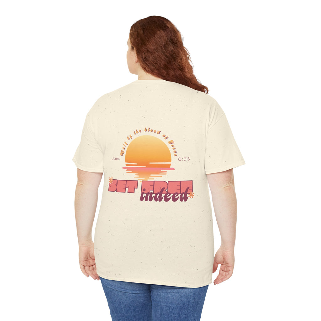 Women's 'Set free indeed' John 8:36- Heavy Cotton Tee