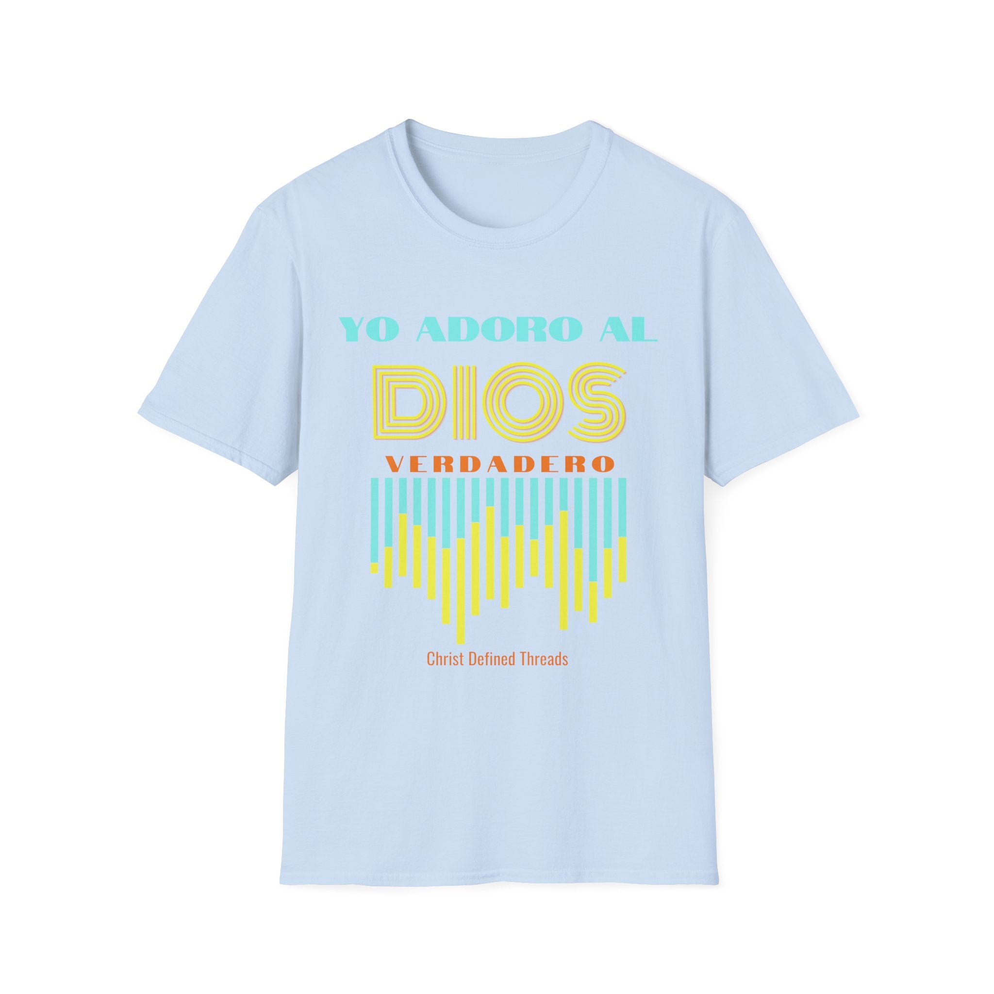 "Yo adoro al Dios verdadero" Camisa Retro —  "Y estos tres son uno" 1Juan 5:7