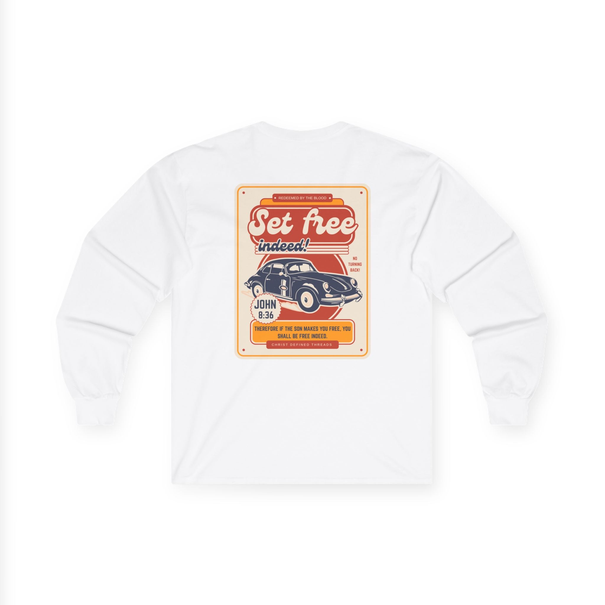 Men's 'Set free indeed' - Ultra Cotton Long Sleeve Tee