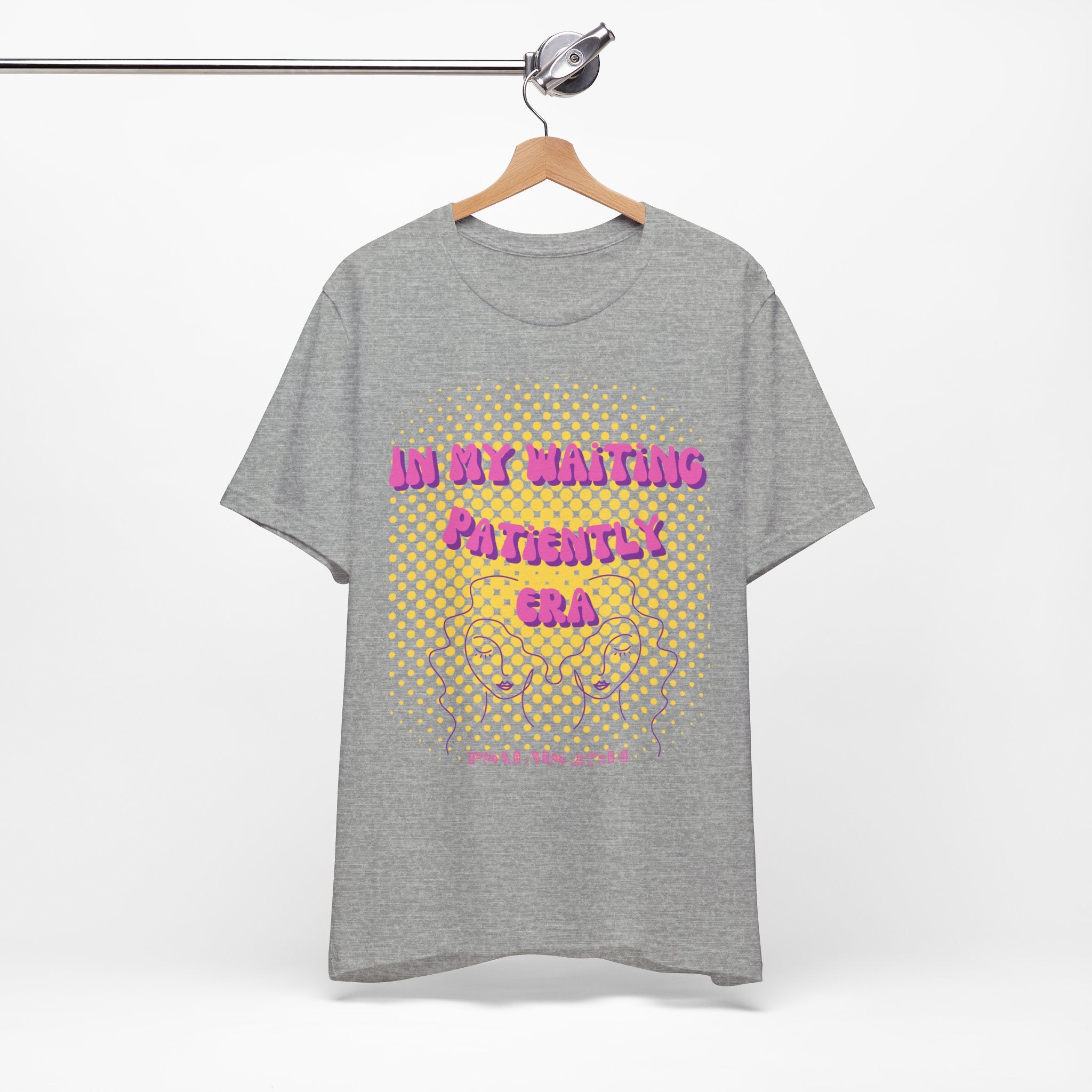 Women's 'In my Waiting Patiently Era' Tee - Yellow Graphic Jersey Short Sleeve