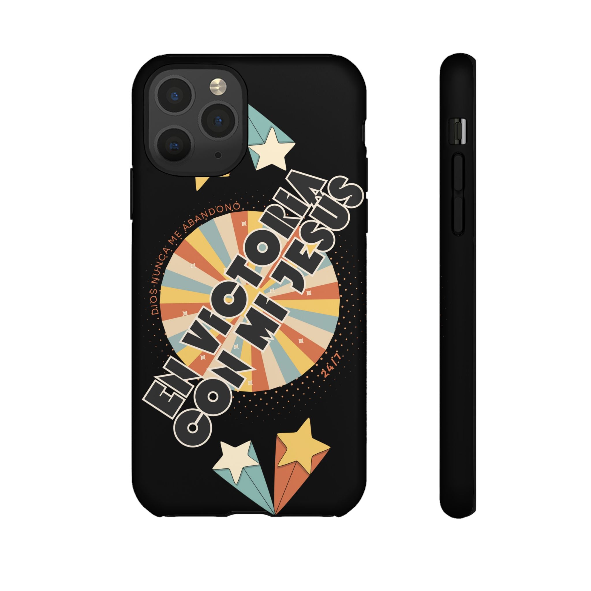'En Victoria Con Jesús' Retro Protección de telefono