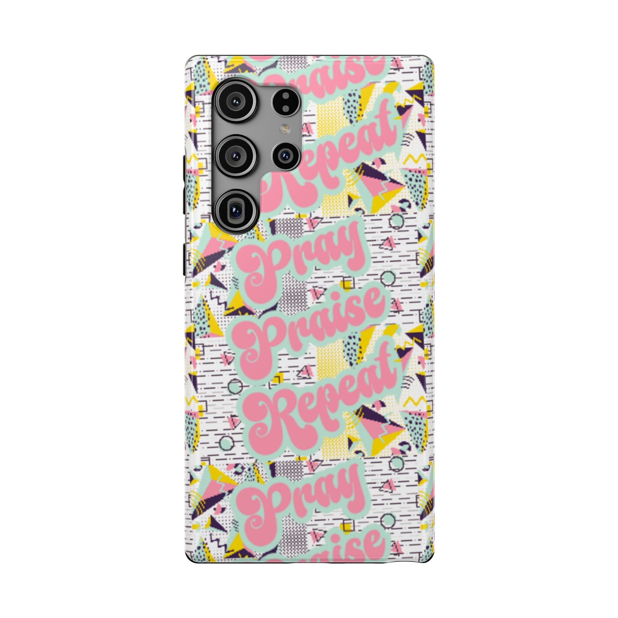 Retro Pray Praise Repeat Women's  Phone Case- Impact-Resistant Cases