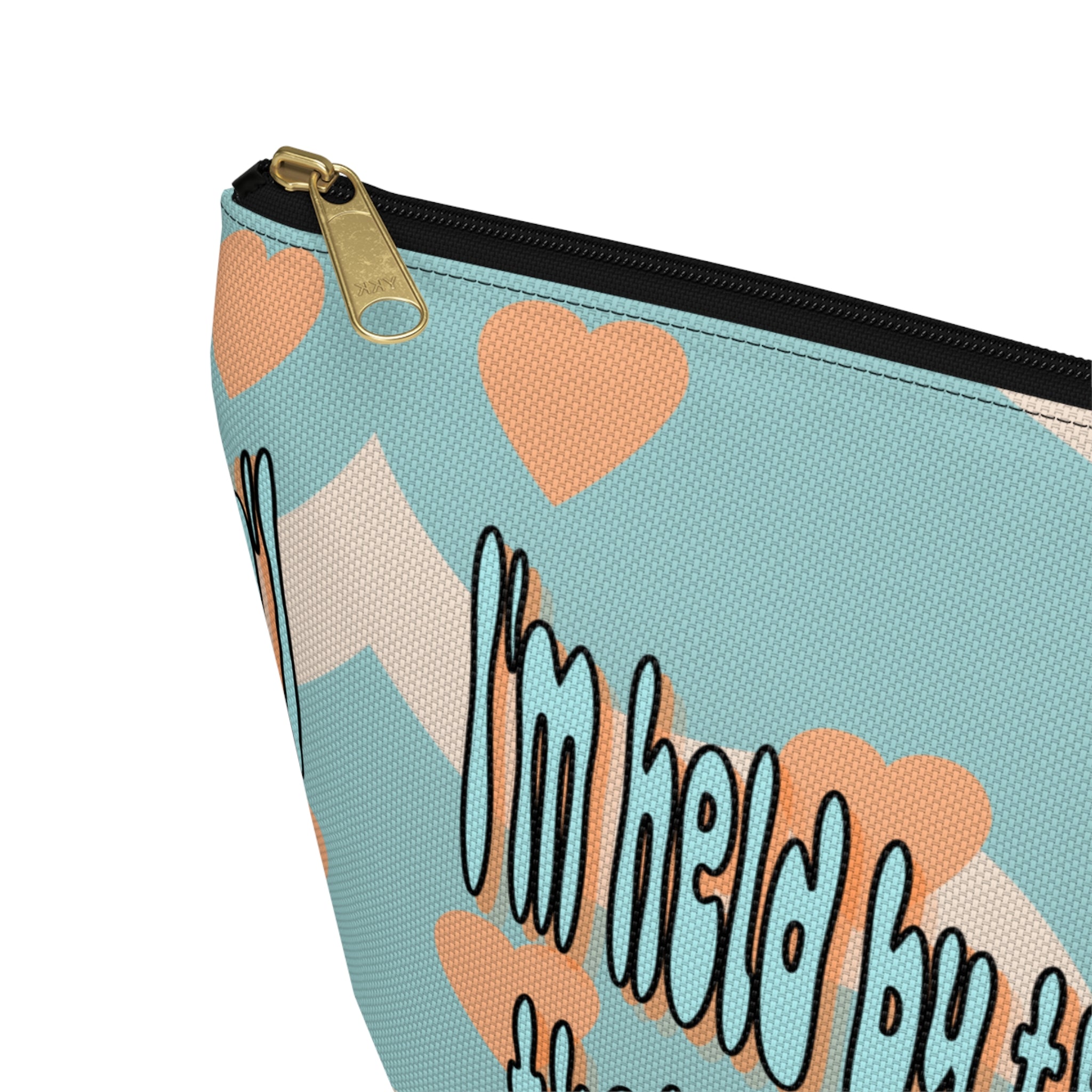 'I am held by the pearced hands that healed my broken soul'Accessory Pouch — Inspirational Bag