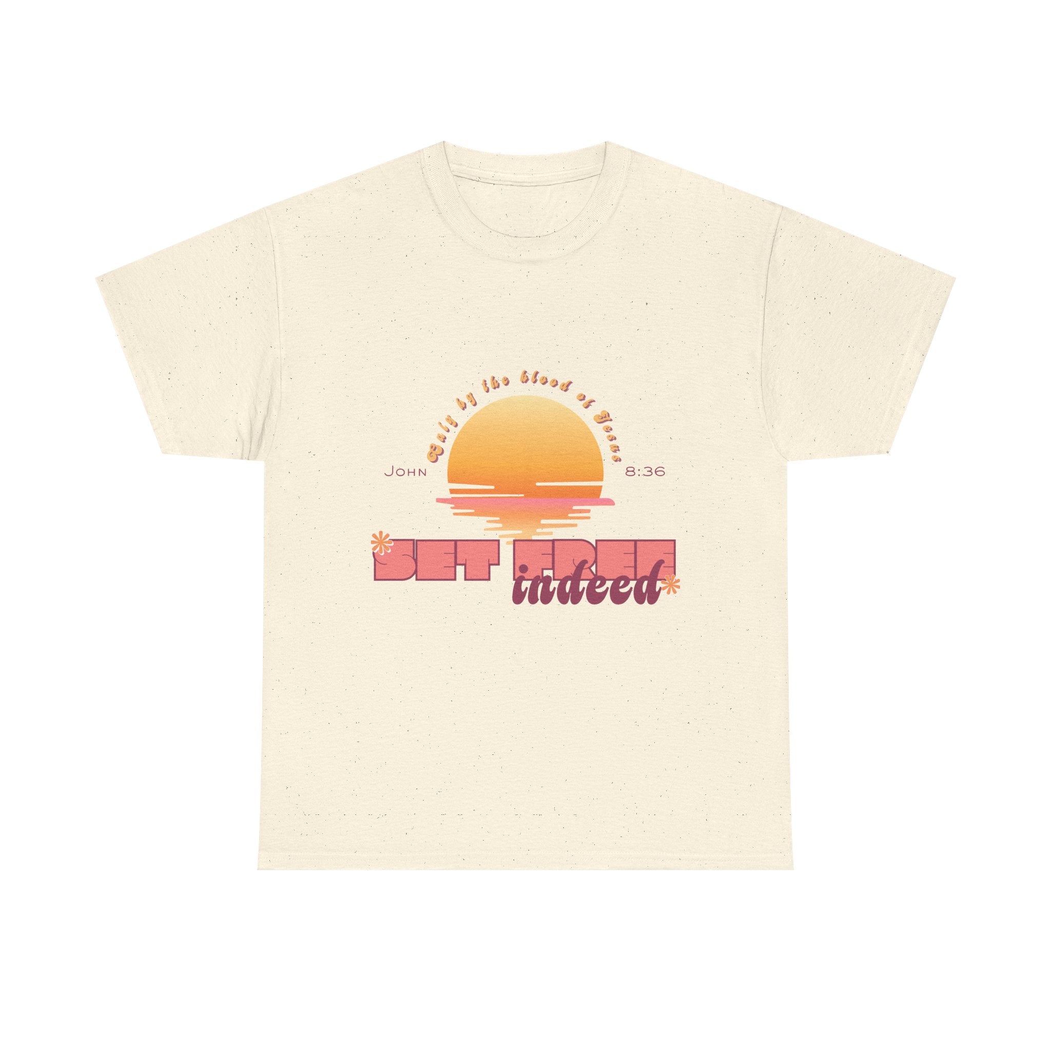 Women's 'Set free indeed' John 8:36- Heavy Cotton Tee