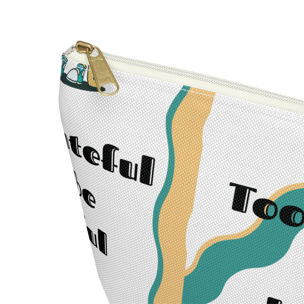 Too Grateful To Be Hateful Accessory Pouch — Retro Smiley Bag