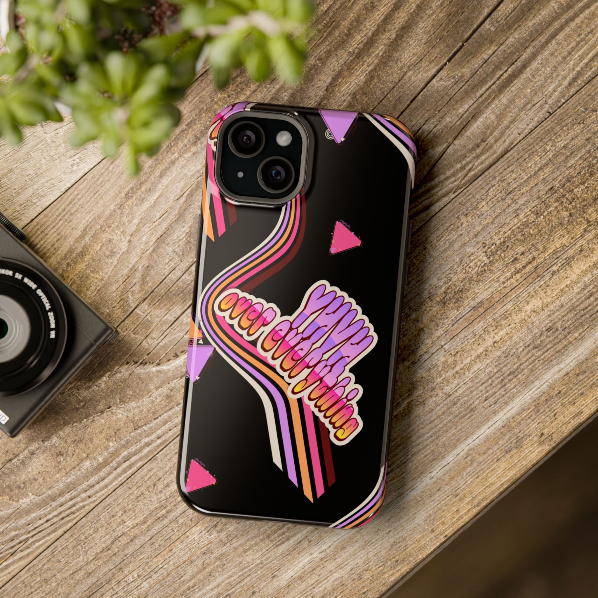Retro 'YHVH over everything' Magnetic Phone Case — Impact-Resistant Protective Cover