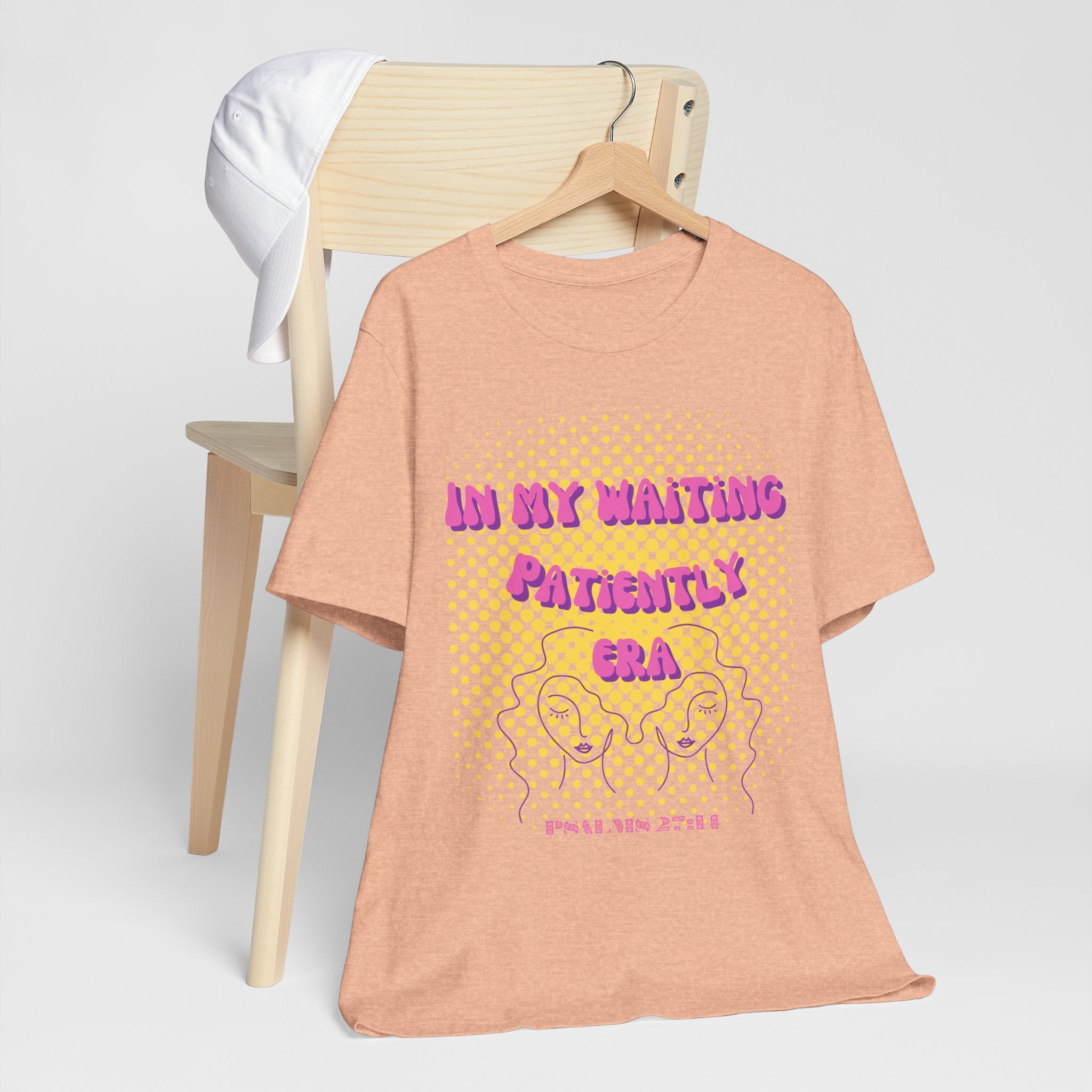 Women's 'In my Waiting Patiently Era' Tee - Yellow Graphic Jersey Short Sleeve