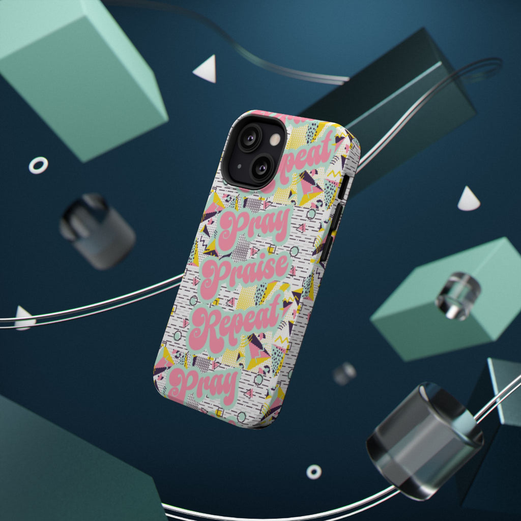 Retro Pray Praise Repeat Women's  Phone Case- Impact-Resistant Cases