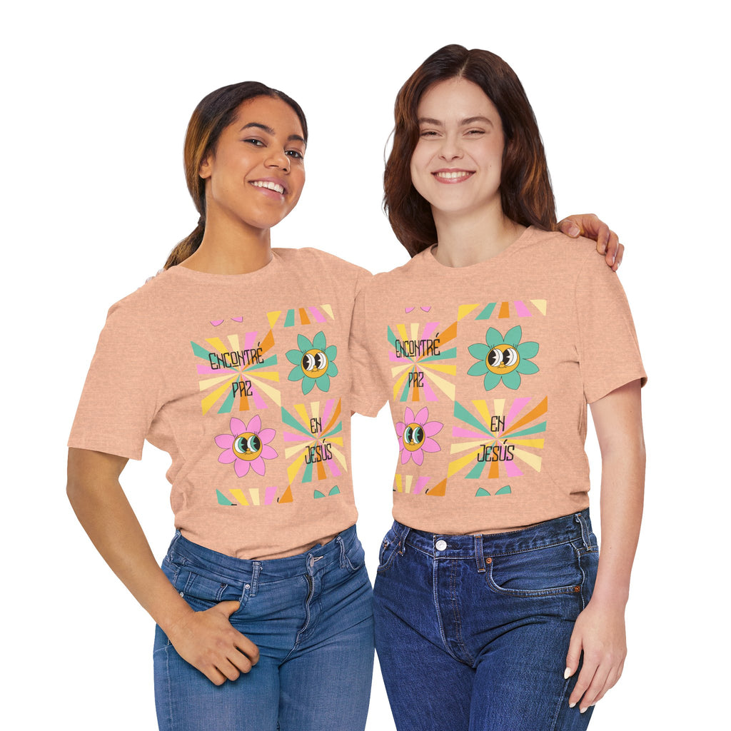 Woman's Spanish "Encontré paz en Jesús"- Camisa Retro Español