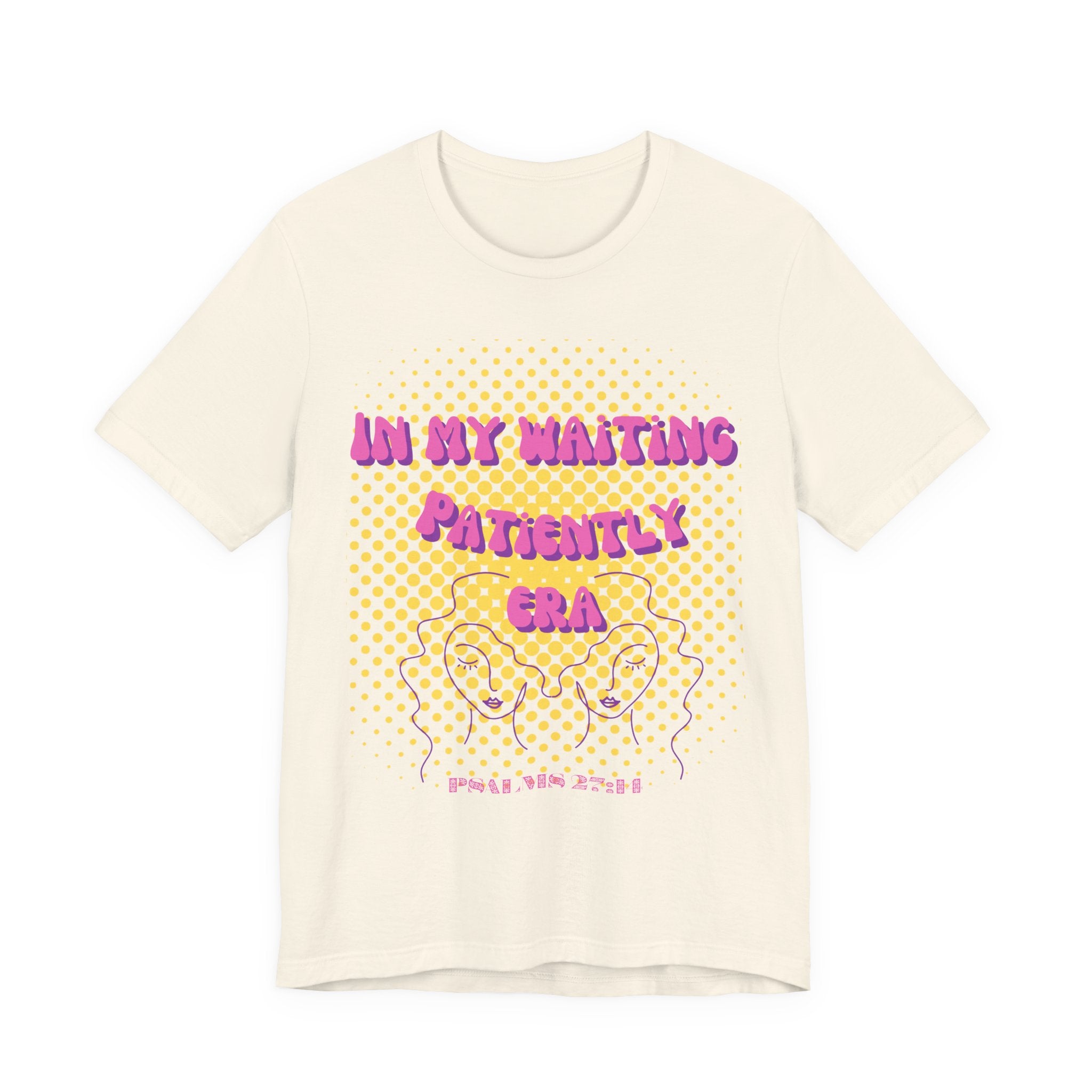 Women's 'In my Waiting Patiently Era' Tee - Yellow Graphic Jersey Short Sleeve