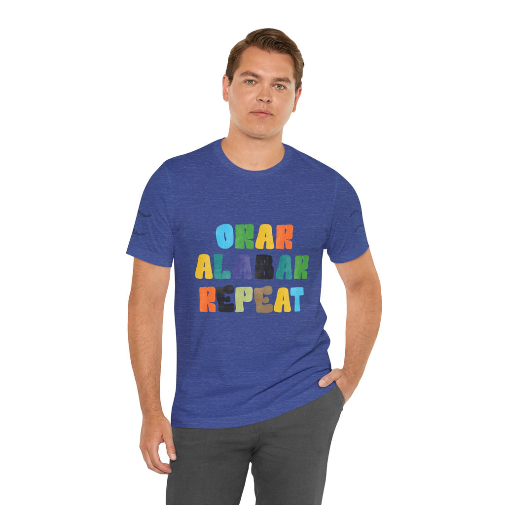 Men's Bilingual "Orar Alabar Repeat" T-Shirt – Camisa de hombres Bilingüe