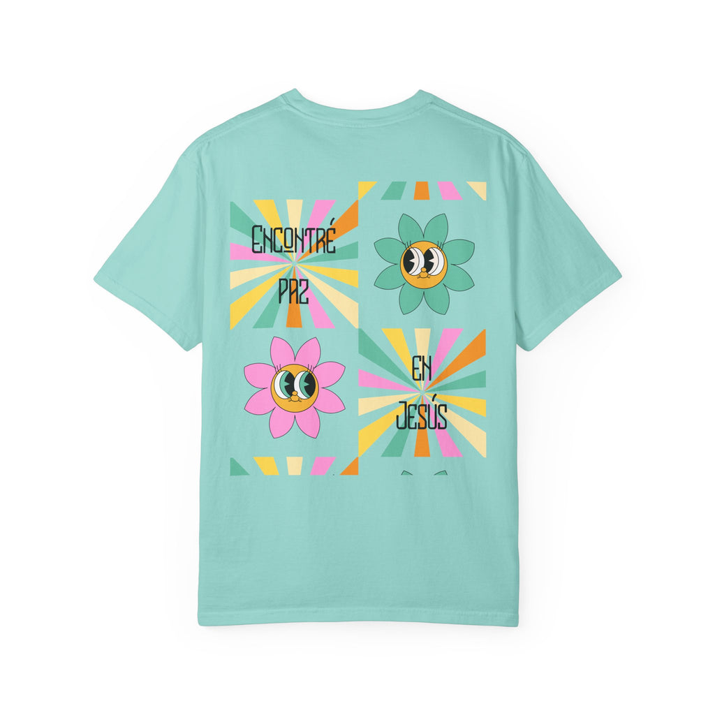 Woman's Spanish "Encontré paz en Jesús"- Camisa Retro Español