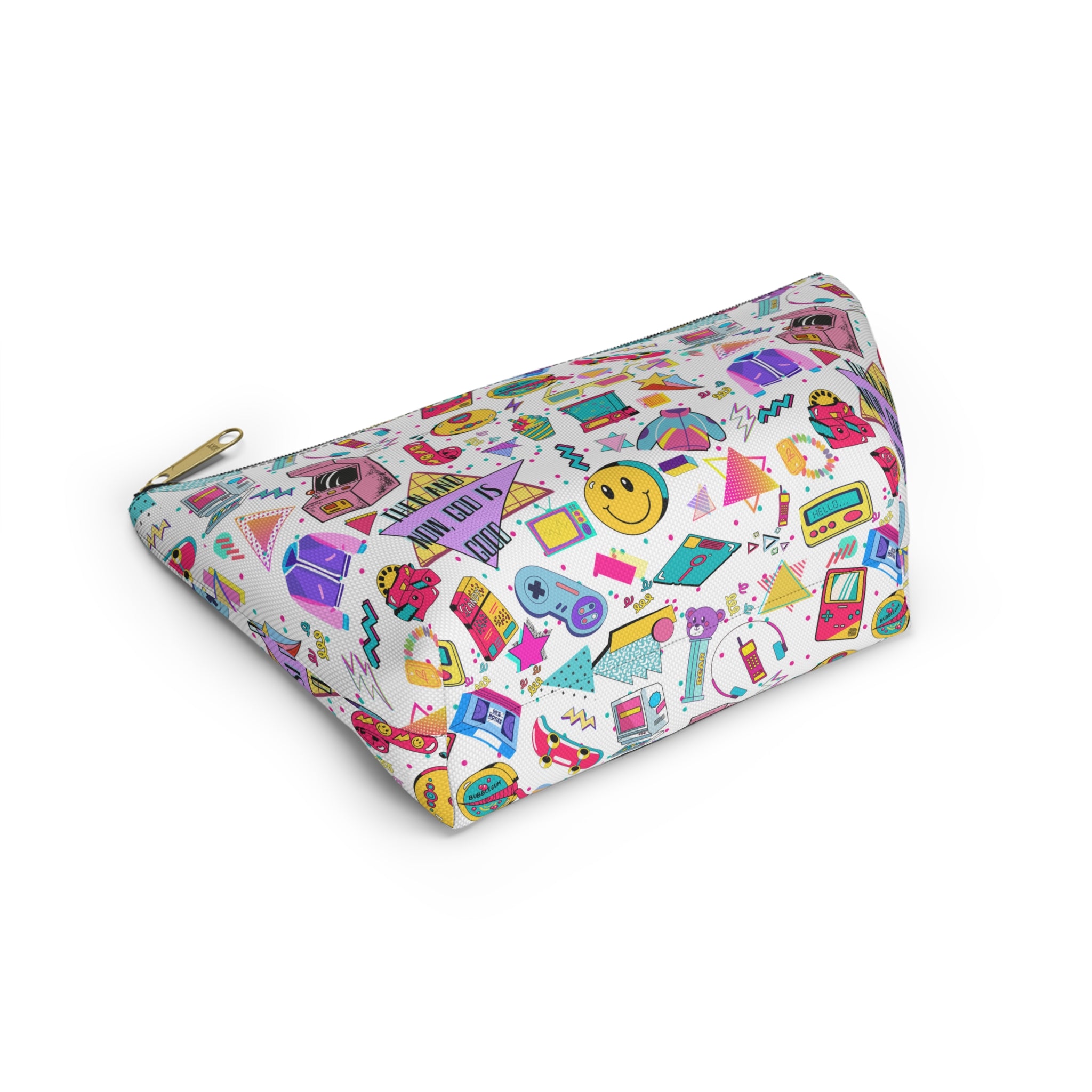 "Then and now God is good" Accessory Pouch — 80's & 90's nostalgia Graphic Bag
