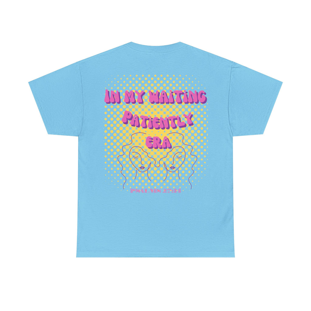 Women's 'In my Waiting Patiently Era' Tee - Yellow Graphic Jersey Short Sleeve