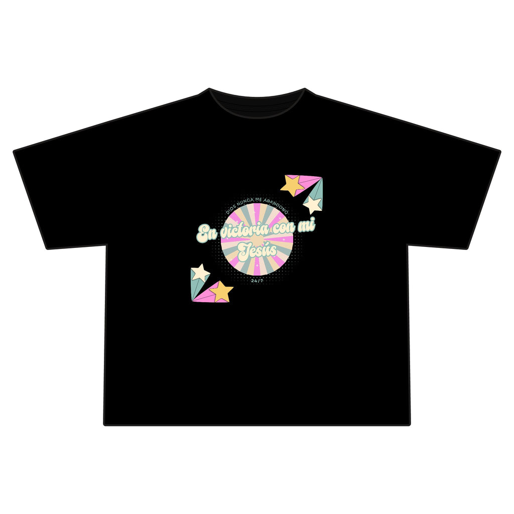 'En victoria con mi Jesús' Camisa de Mujeres- Jersey Boxy Tee