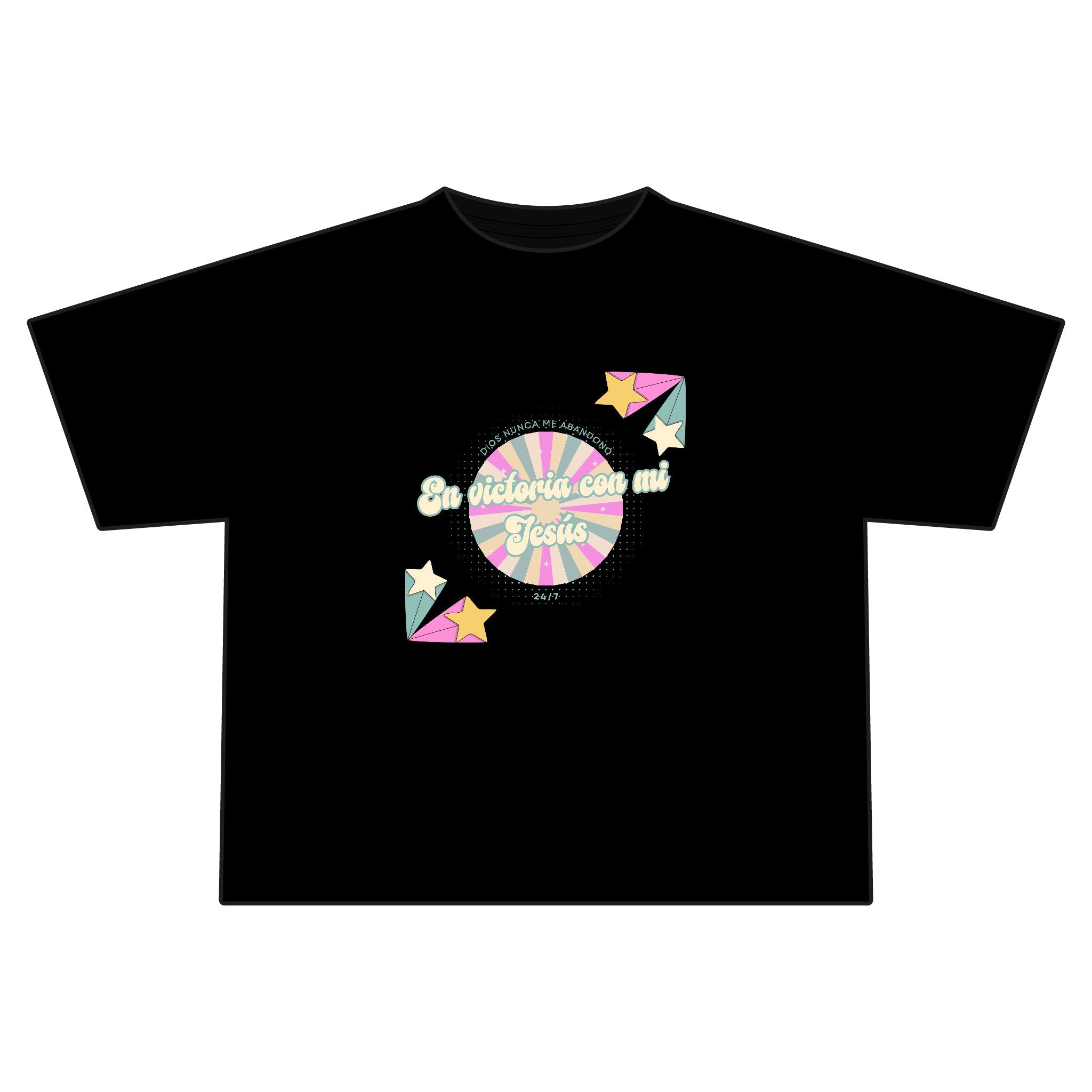 'En victoria con mi Jesús' Camisa de Mujeres- Jersey Boxy Tee