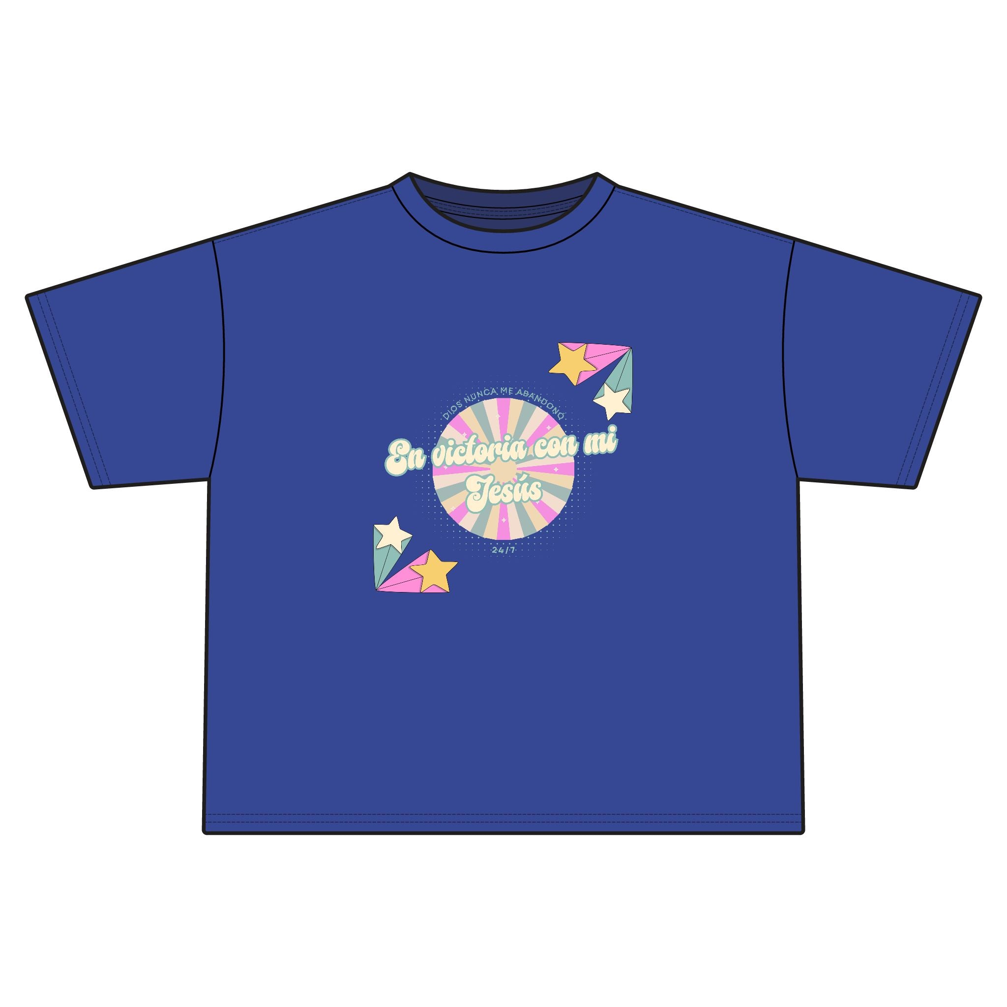 'En victoria con mi Jesús' Camisa de Mujeres- Jersey Boxy Tee
