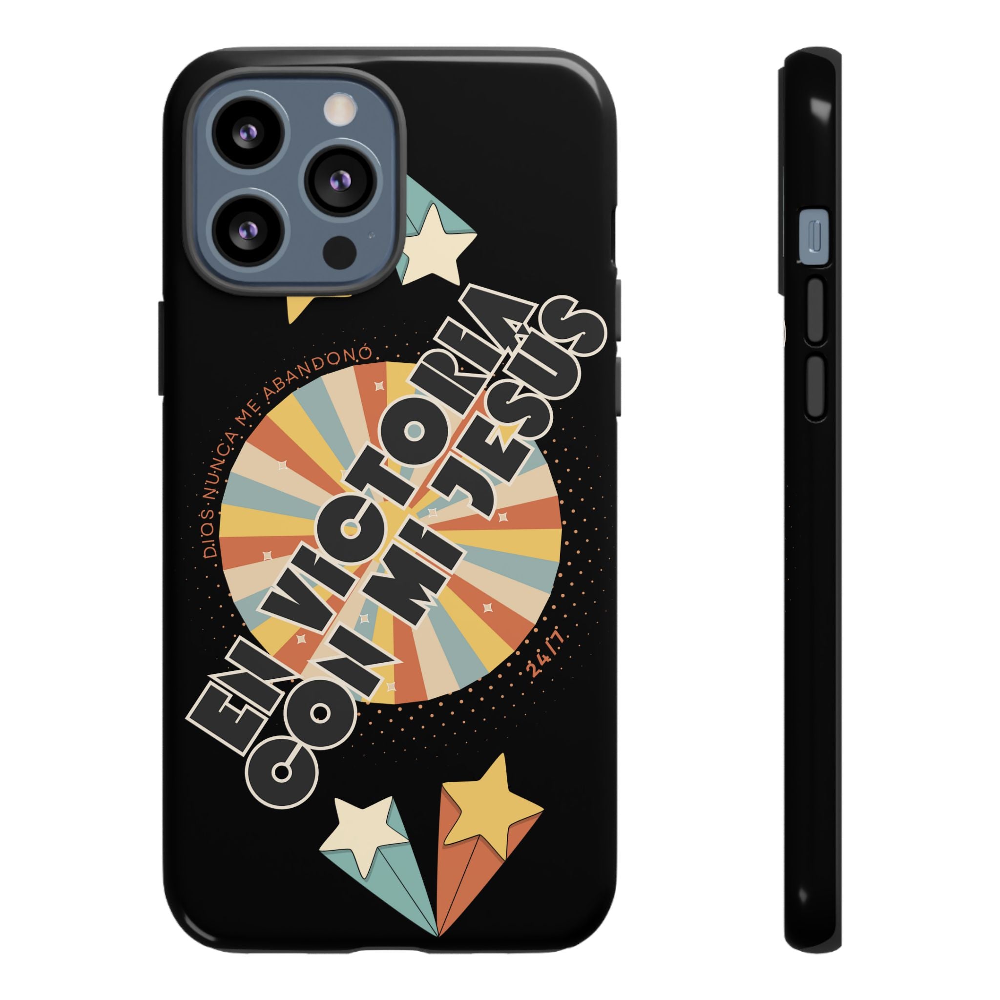 'En Victoria Con Jesús' Retro Protección de telefono