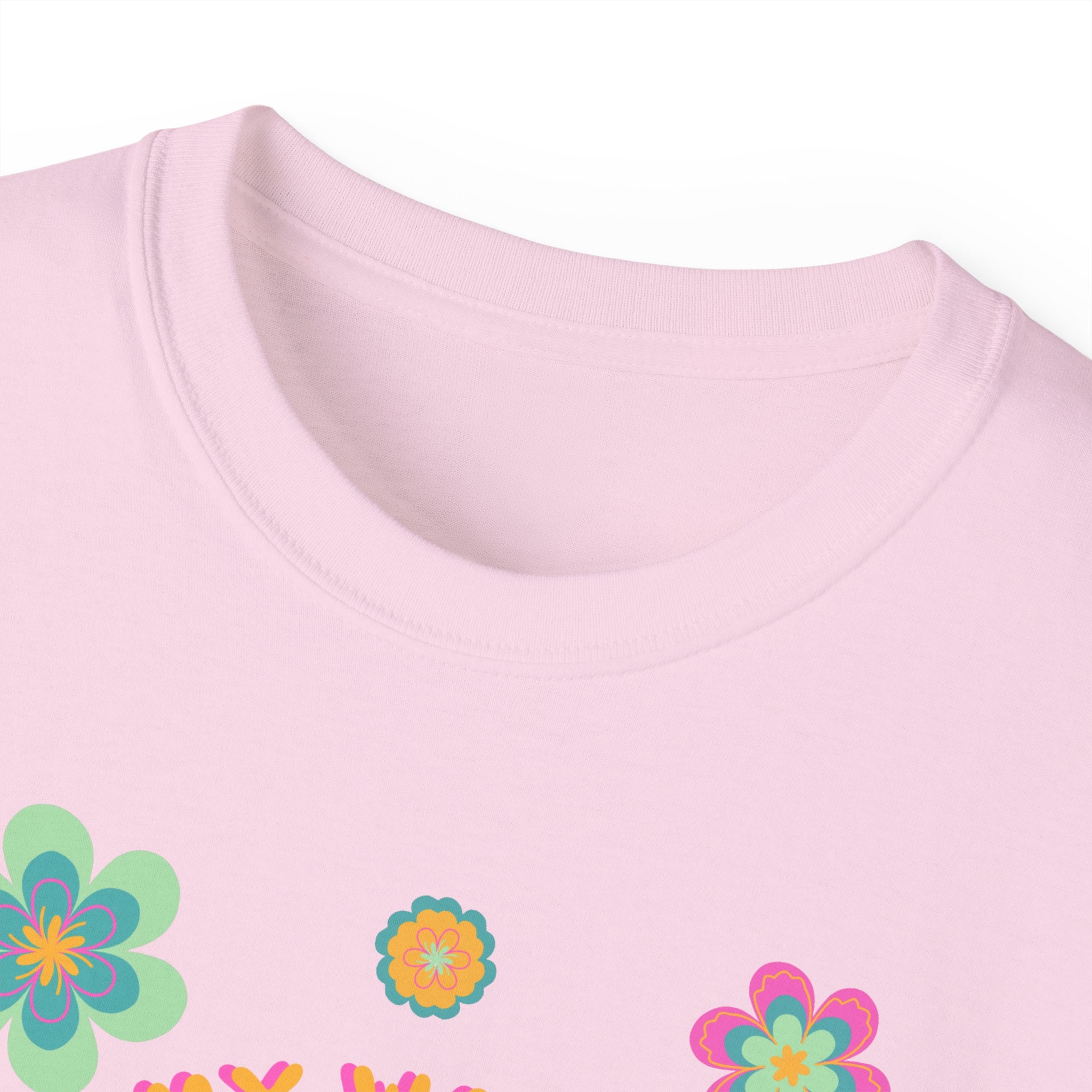 Retro Floral "In My Waiting Patiently Era" Ladies' V-Neck T-Shirt