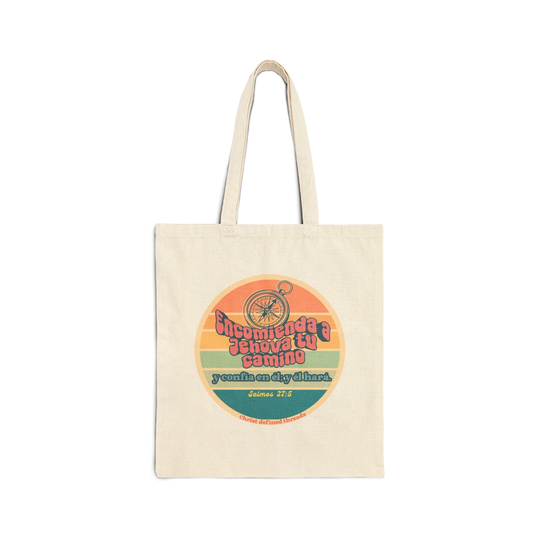 "Encomienda a Jehová tu camino" Bolsa —  Salmos Canvas Tote