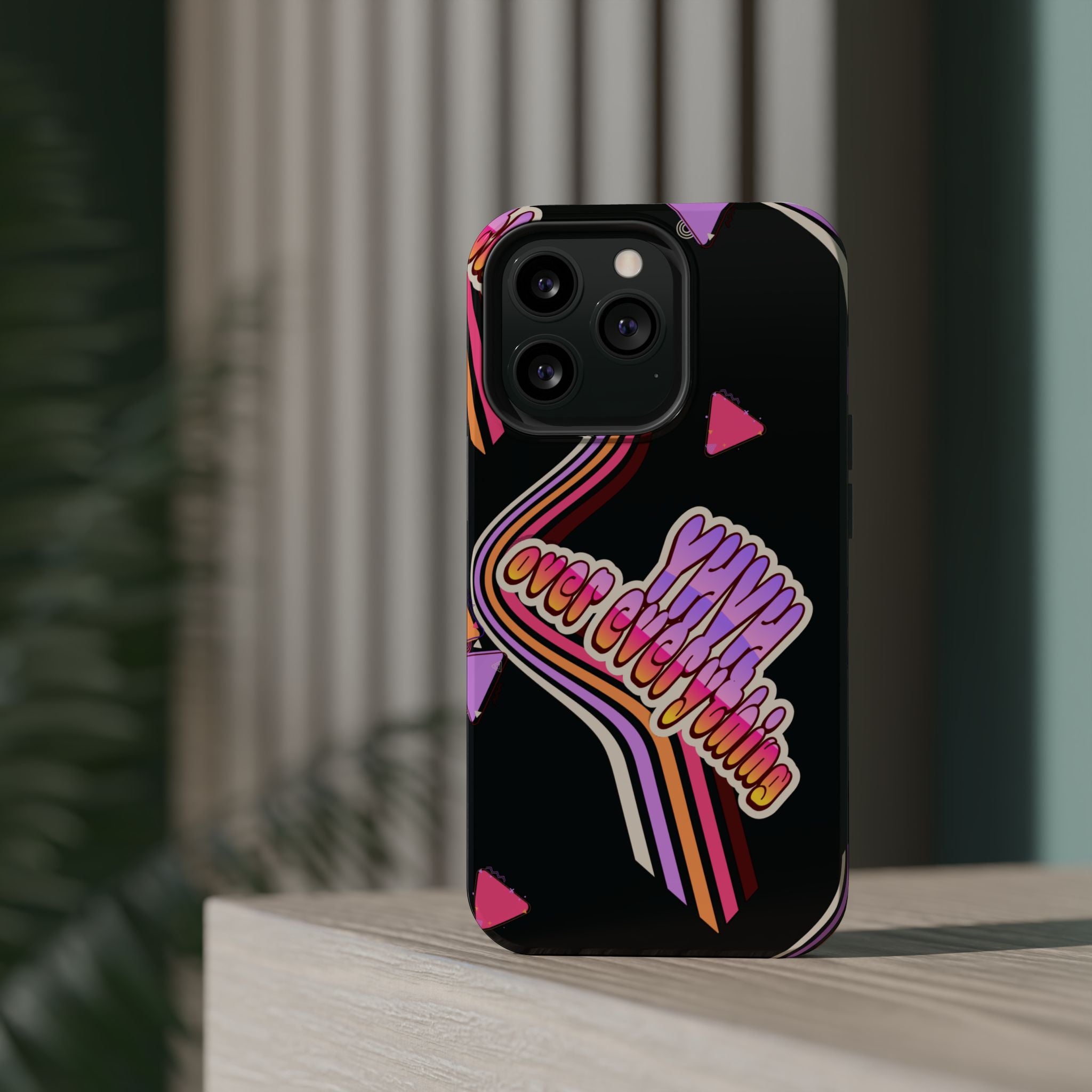 Retro 'YHVH over everything' Magnetic Phone Case — Impact-Resistant Protective Cover
