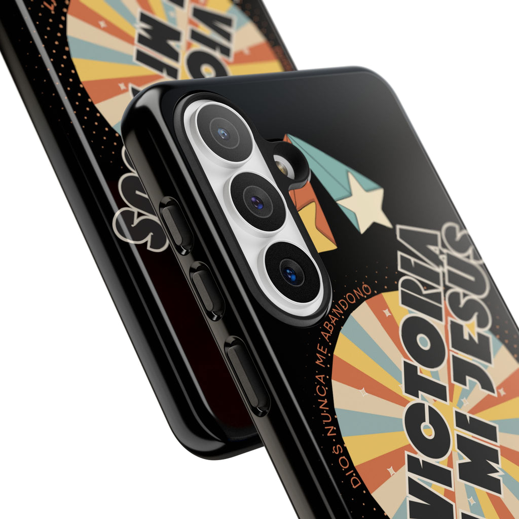 'En Victoria Con Jesús' Retro Protección de telefono