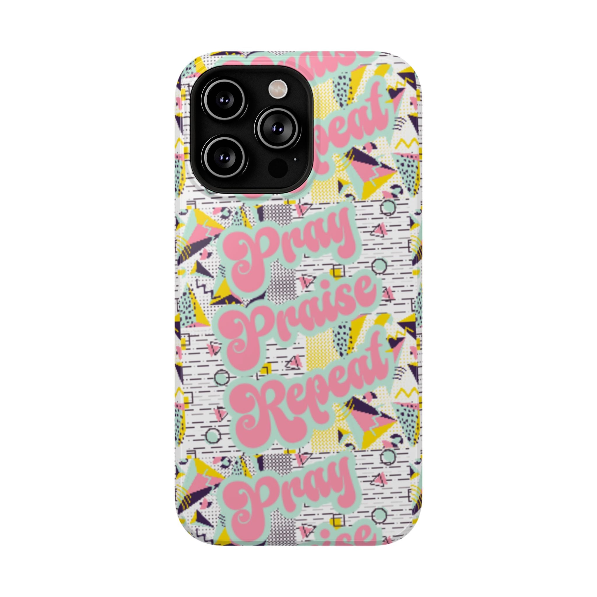 Retro Pray Praise Repeat Women's  Phone Case- Impact-Resistant Cases