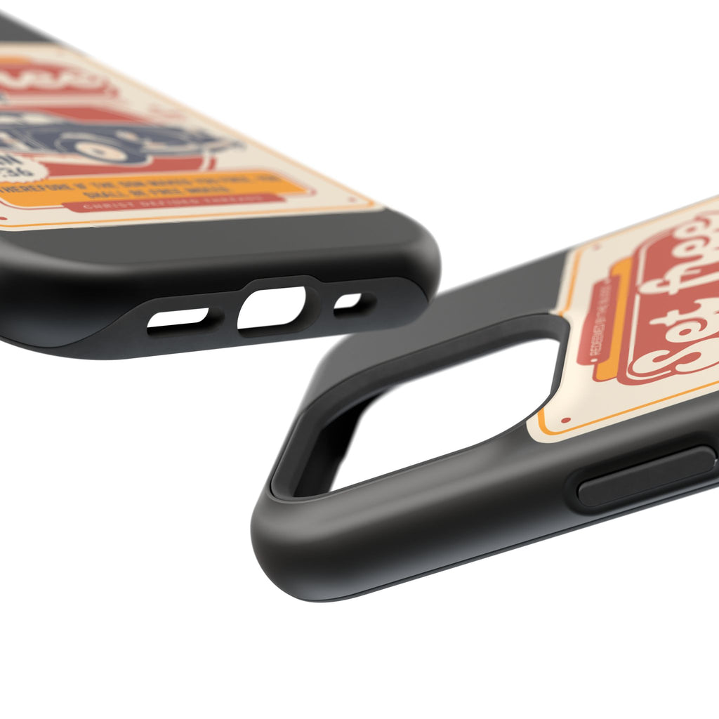 Men's 'Set free indeed' Vintage Graphic Phone Case — Magnetic Impact-Resistant