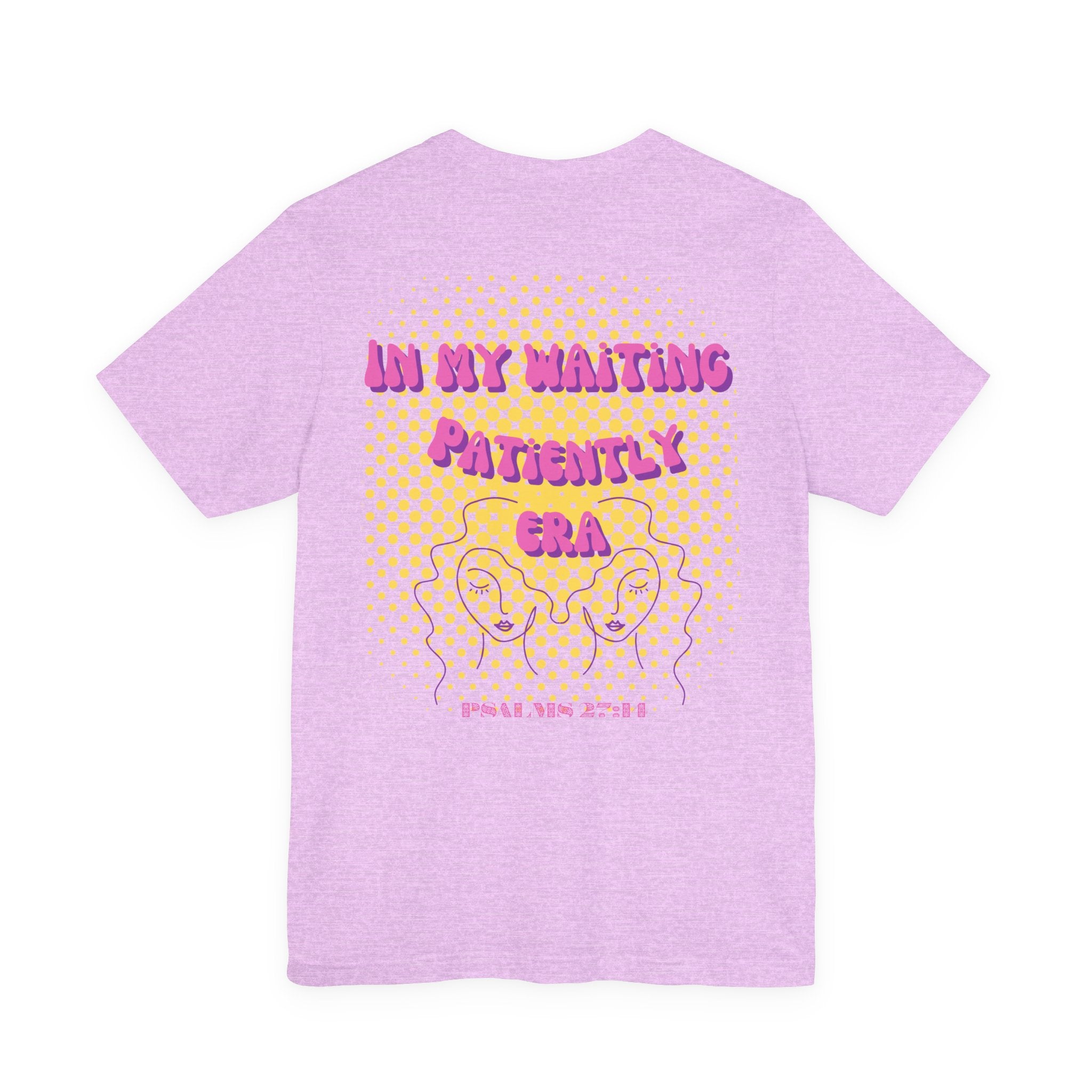 Women's 'In my Waiting Patiently Era' Tee - Yellow Graphic Jersey Short Sleeve