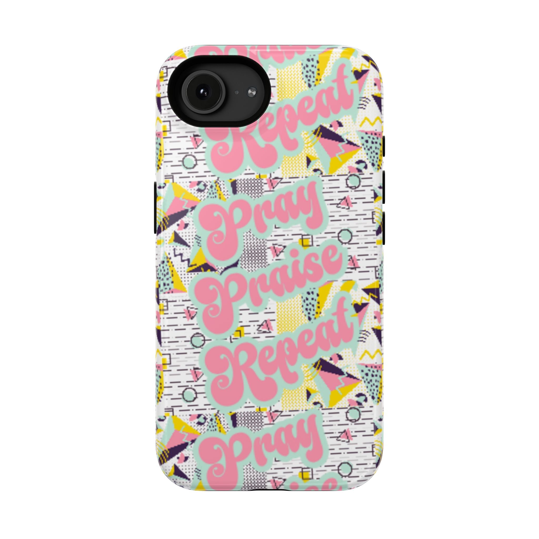 Retro Pray Praise Repeat Women's  Phone Case- Impact-Resistant Cases