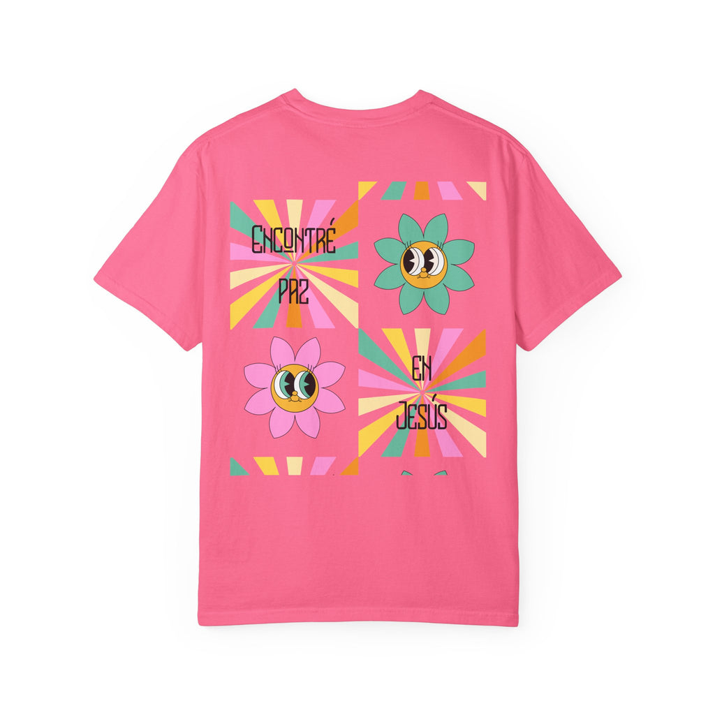Woman's Spanish "Encontré paz en Jesús"- Camisa Retro Español