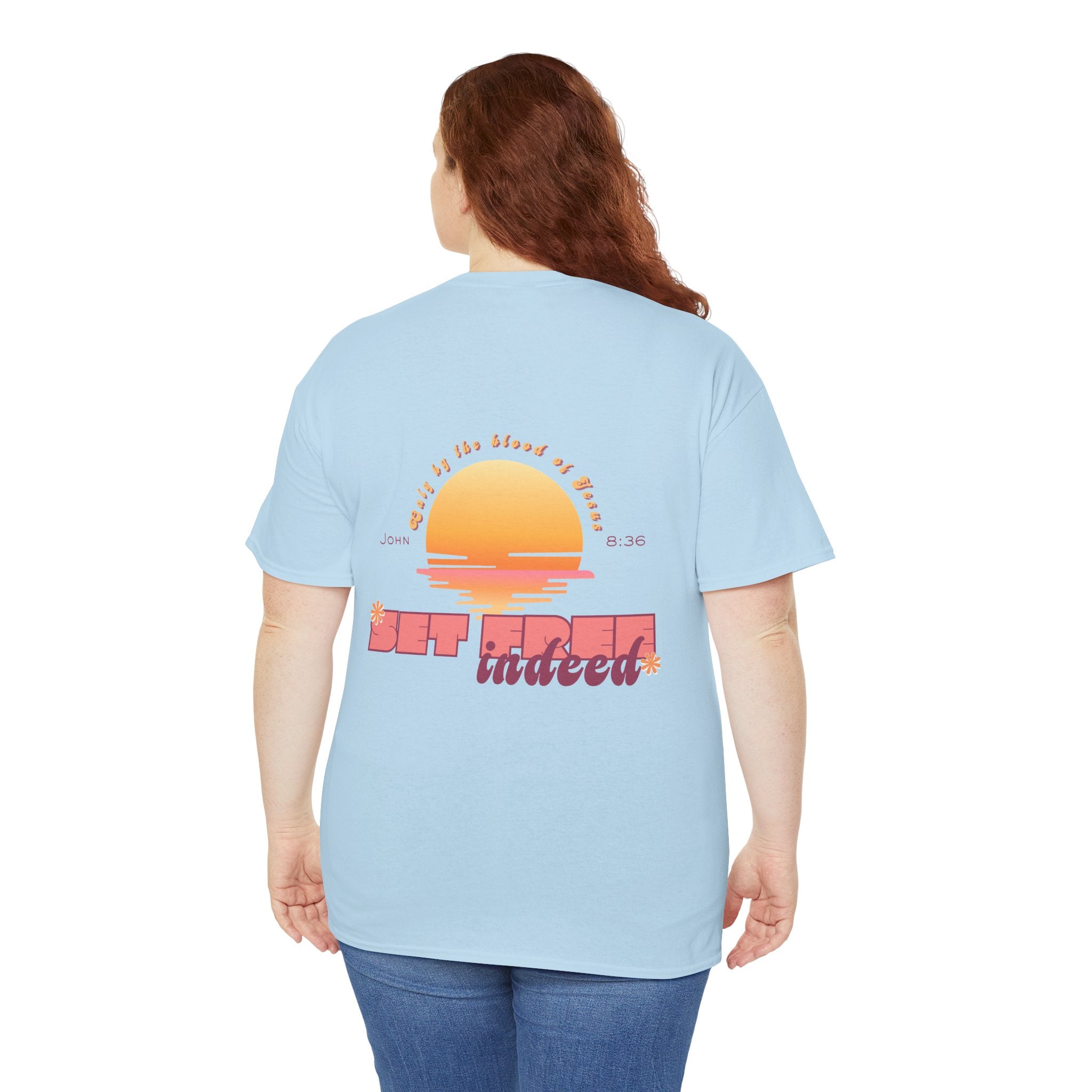 Women's 'Set free indeed' John 8:36- Heavy Cotton Tee