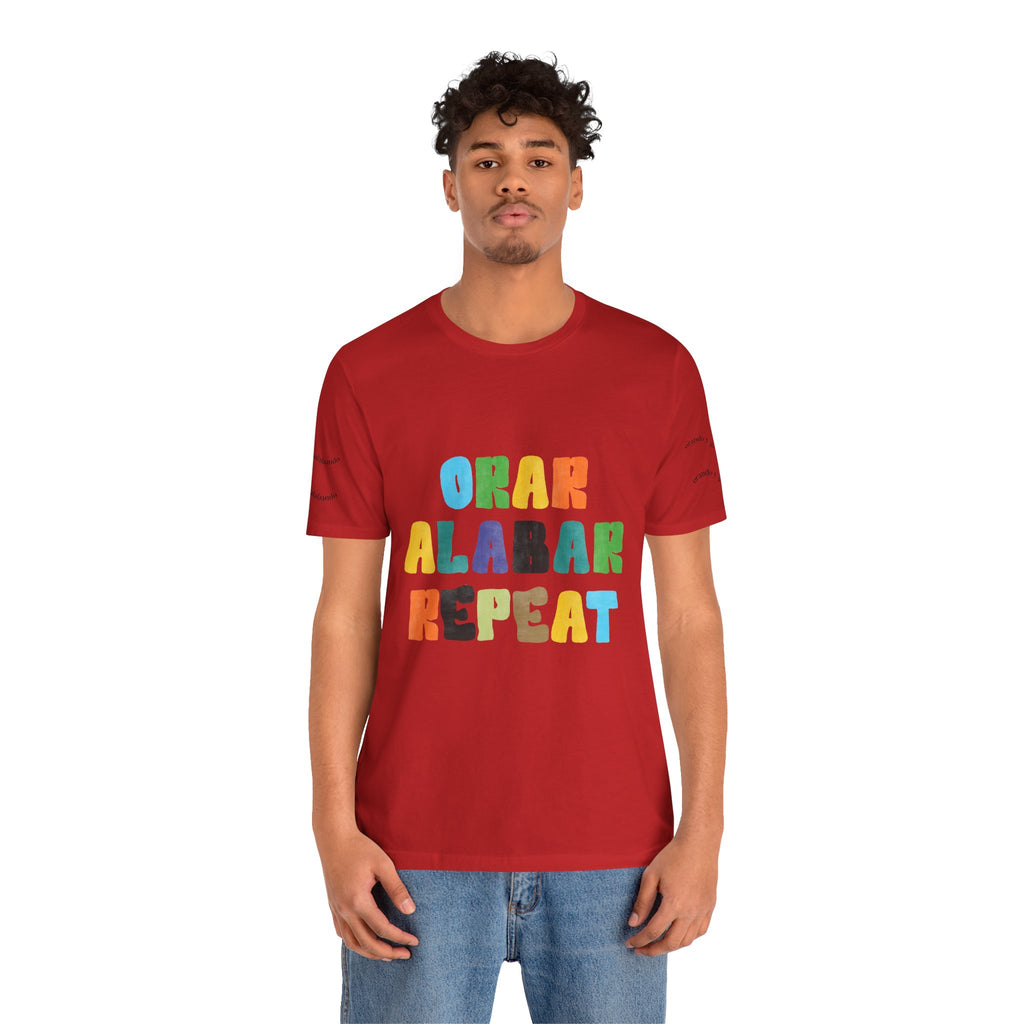 Men's Bilingual "Orar Alabar Repeat" T-Shirt – Camisa de hombres Bilingüe
