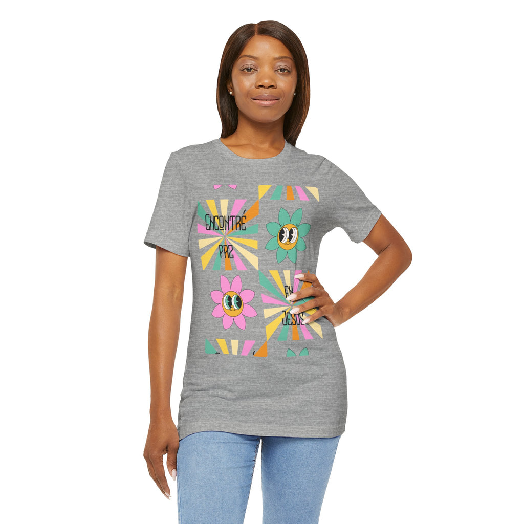 Woman's Spanish "Encontré paz en Jesús"- Camisa Retro Español