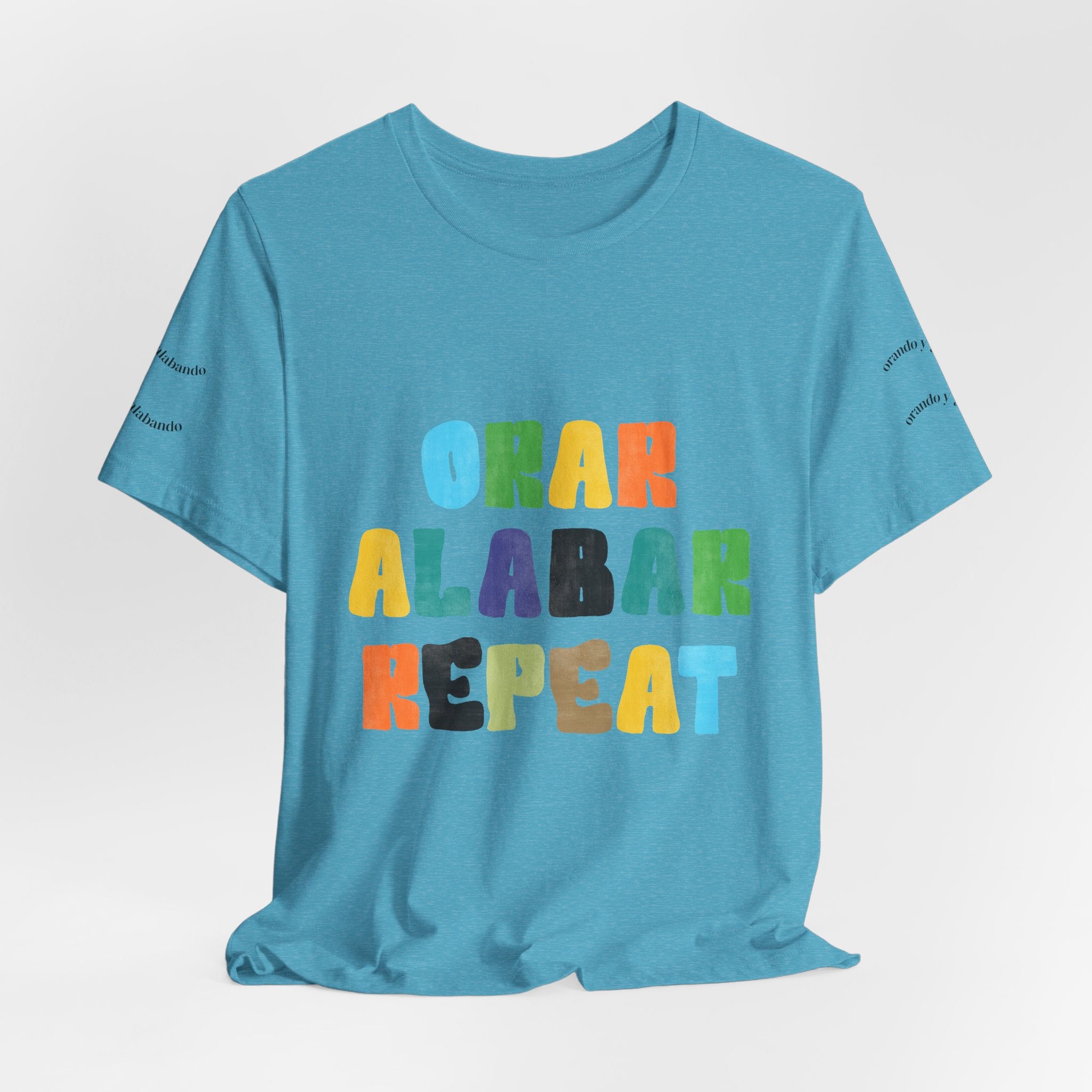 Men's Bilingual "Orar Alabar Repeat" T-Shirt – Camisa de hombres Bilingüe